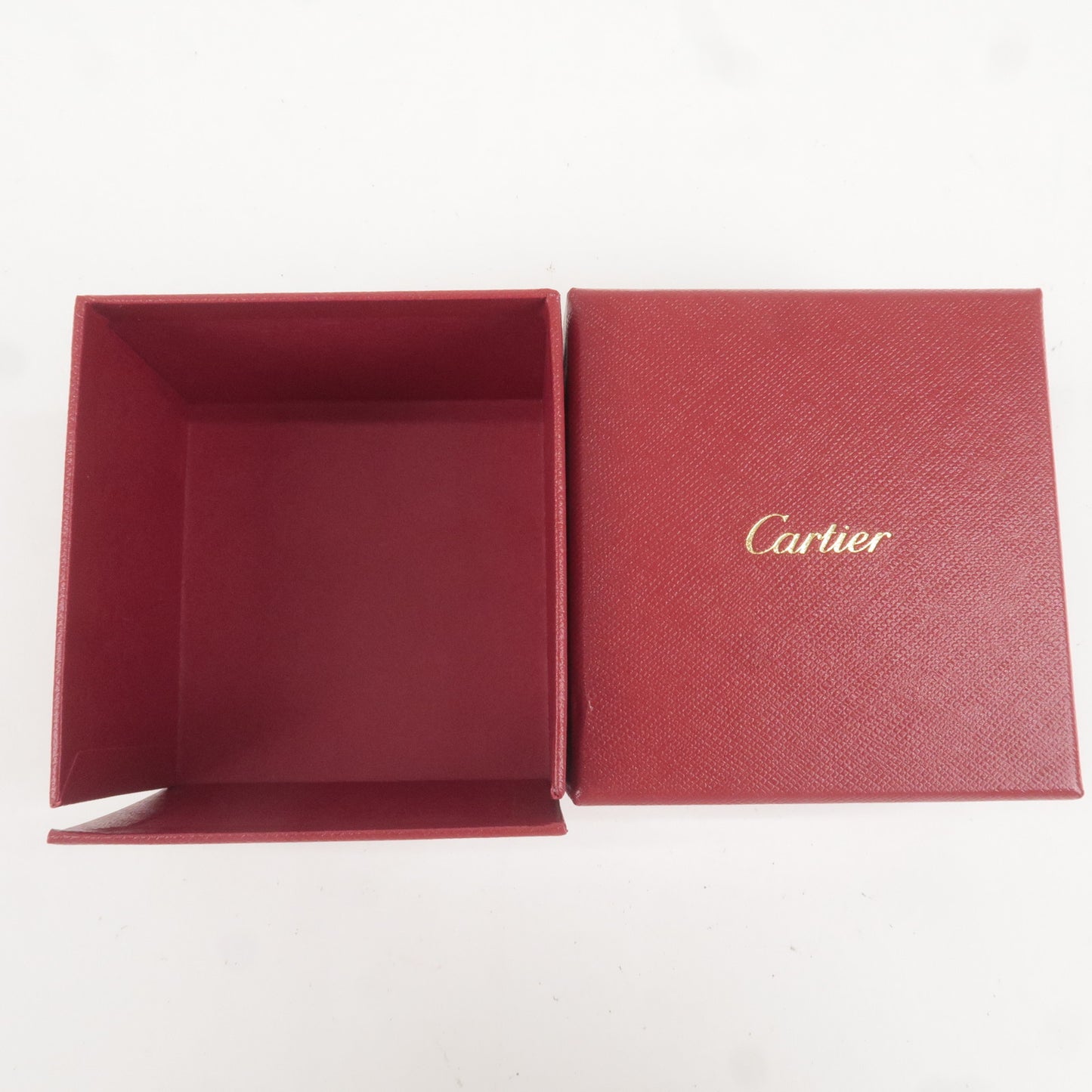 Cartier Set of 2 Ring Box Jewelry Box For Ring Red