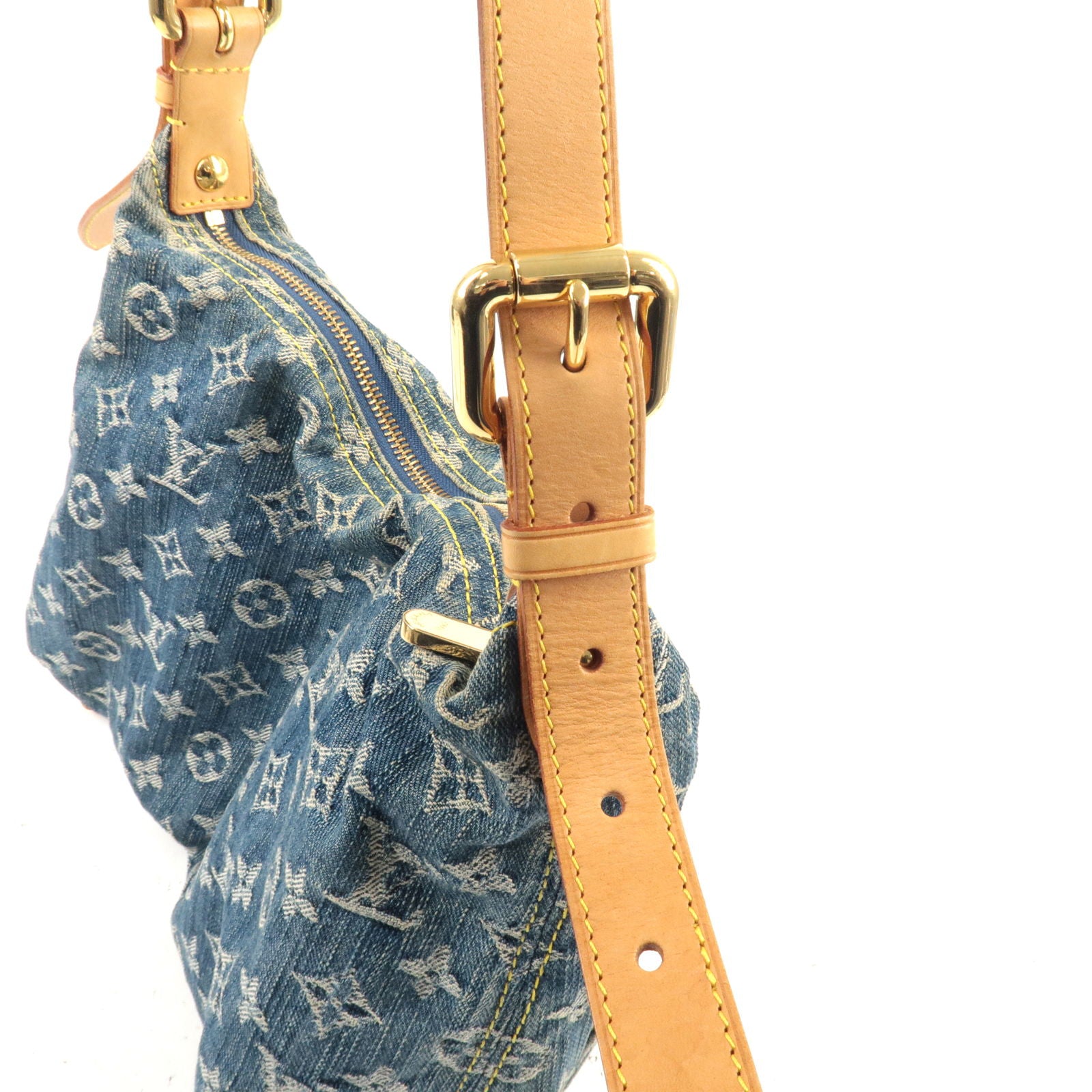 Louis+Vuitton+Baggy+Shoulder+Bag+GM+Blue+Denim for sale online