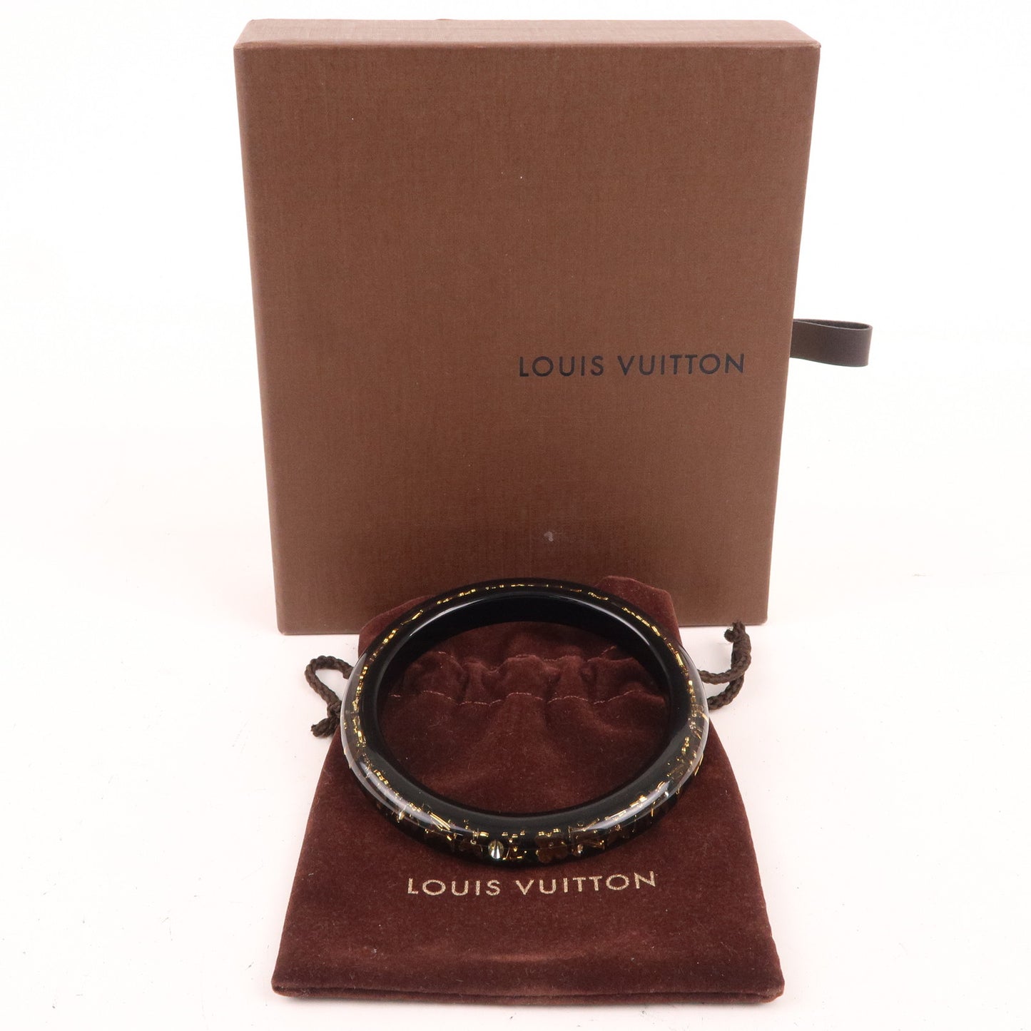 Louis Vuitton Bracelet Inclusion TPM Bangle Black Gold M65300