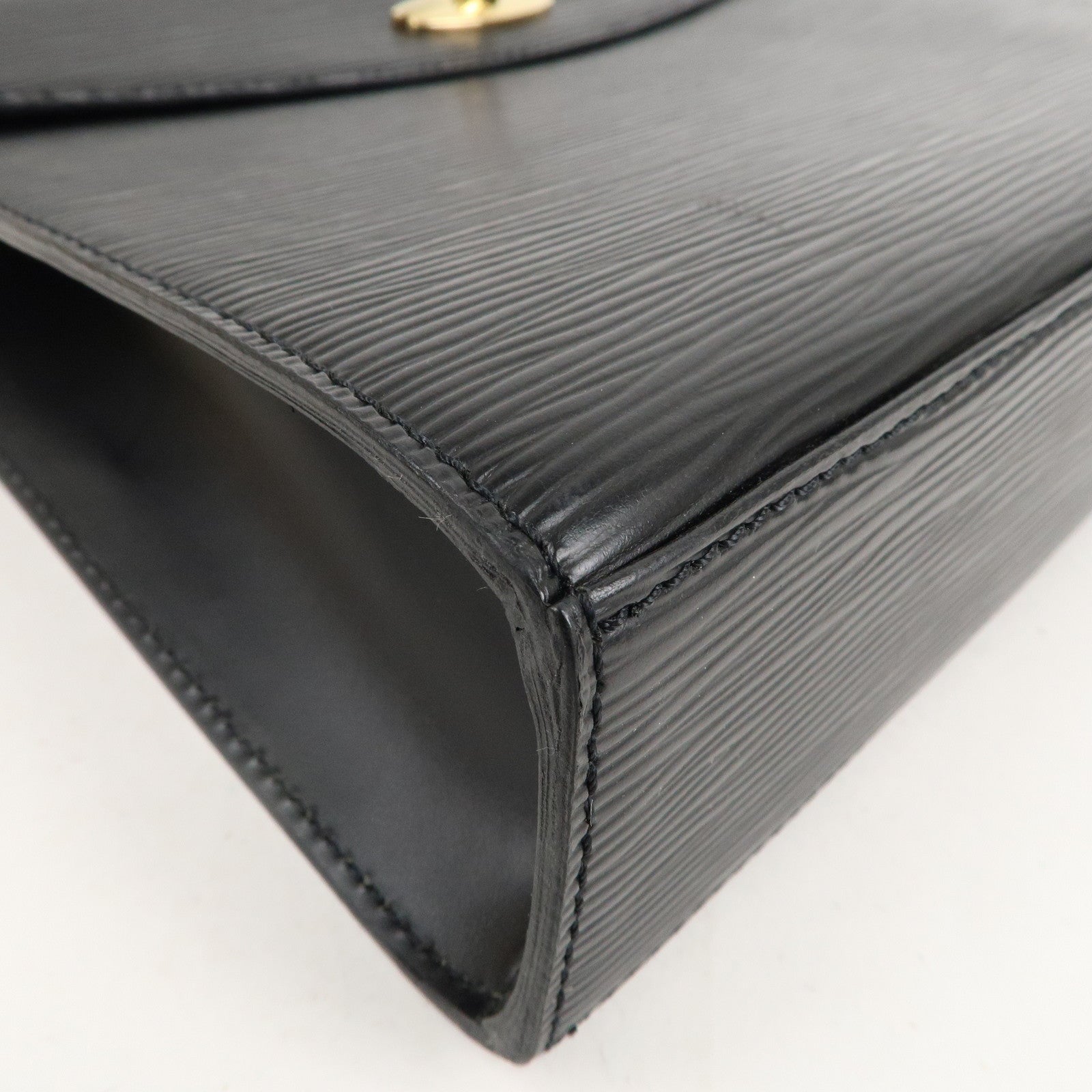 Authentic Louis Vuitton Black Epi Montaigne Clutch Bag, Luxury