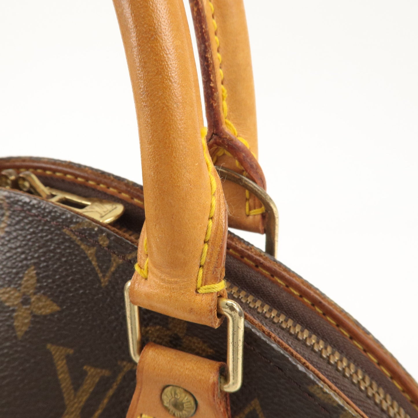 LOUIS VUITTON LV Logos Ellipse PM Hand Bag Monogram Leather Brown M51127  74YB160