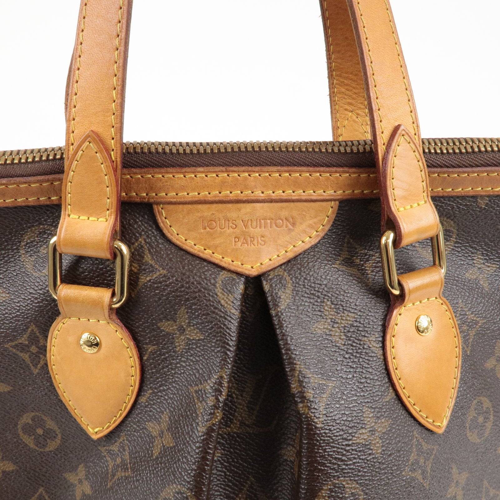 Louis Vuitton LV GHW Palermo PM 2 Way Shoulder Handbag M40145 Monogram Brown