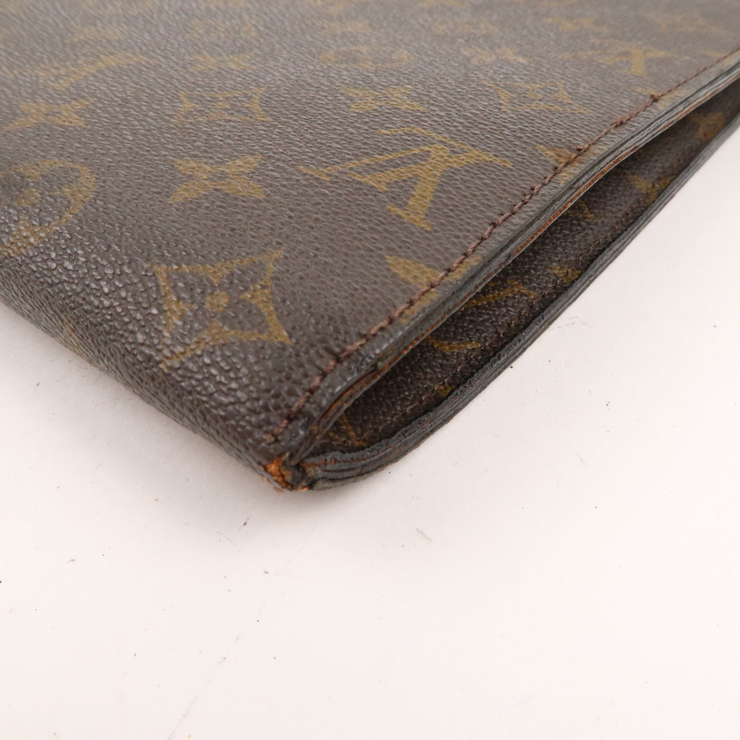 Louis Vuitton Monogram Posh Ministre Clutch Bag Brown M53445