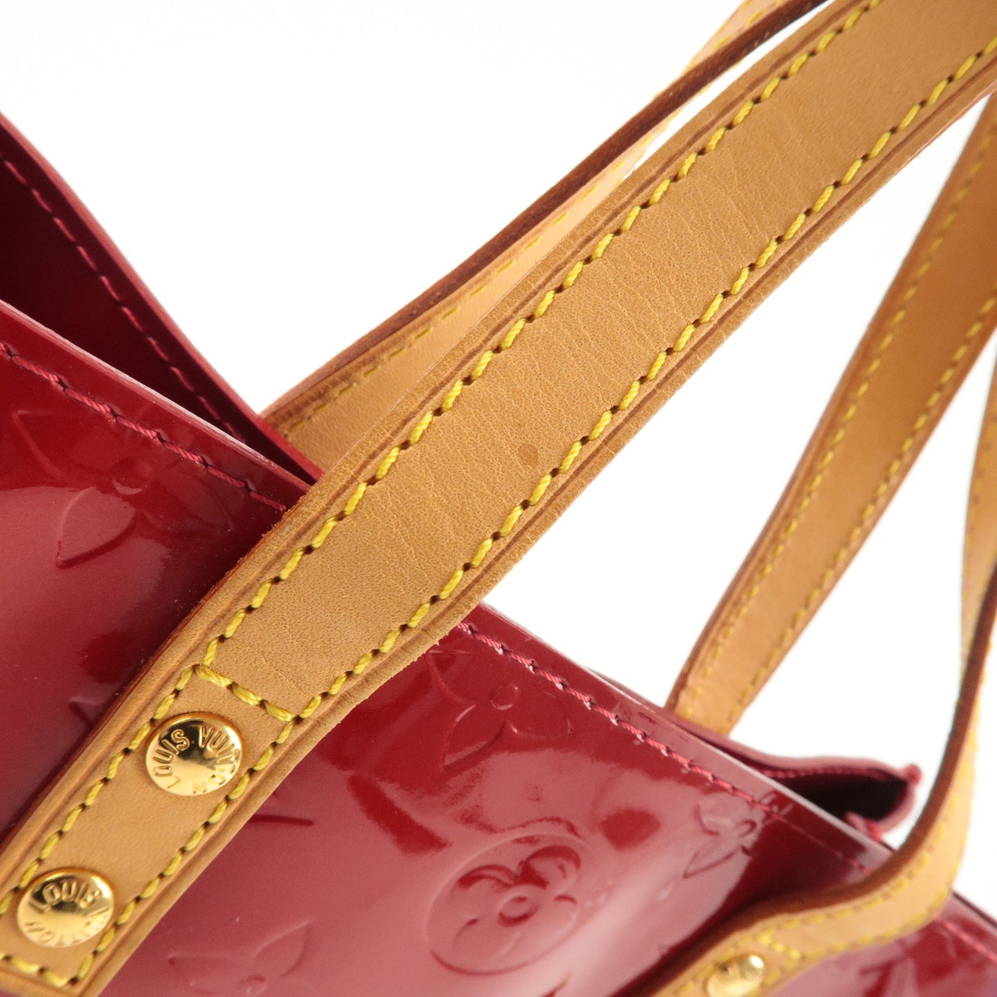 Louis Vuitton Vernis Lead PM Hand Bag Pomme d'Amour M91990