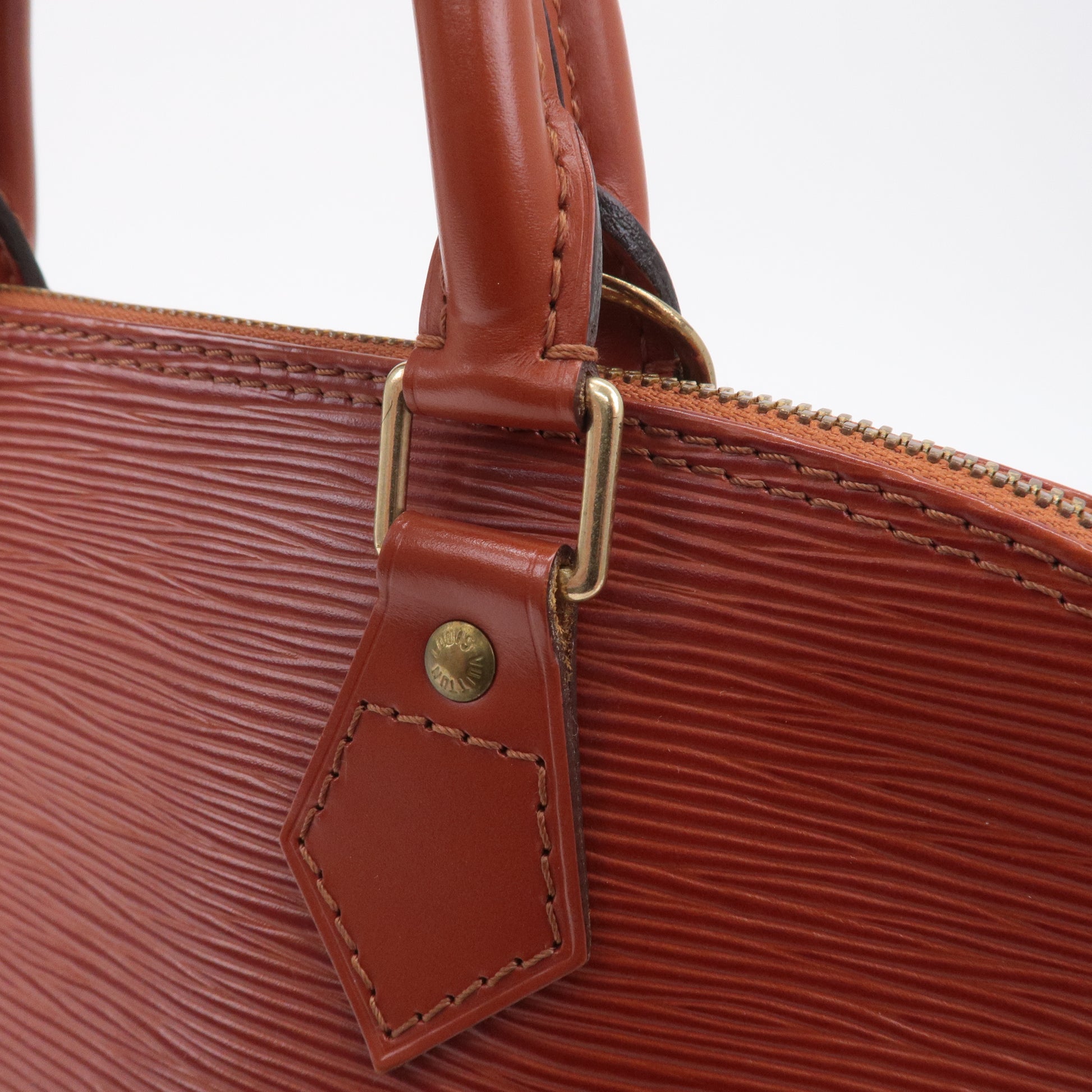 Vintage Louis Vuitton Sablon Brown Kenyan Fawn Epi Leather Hand Bag