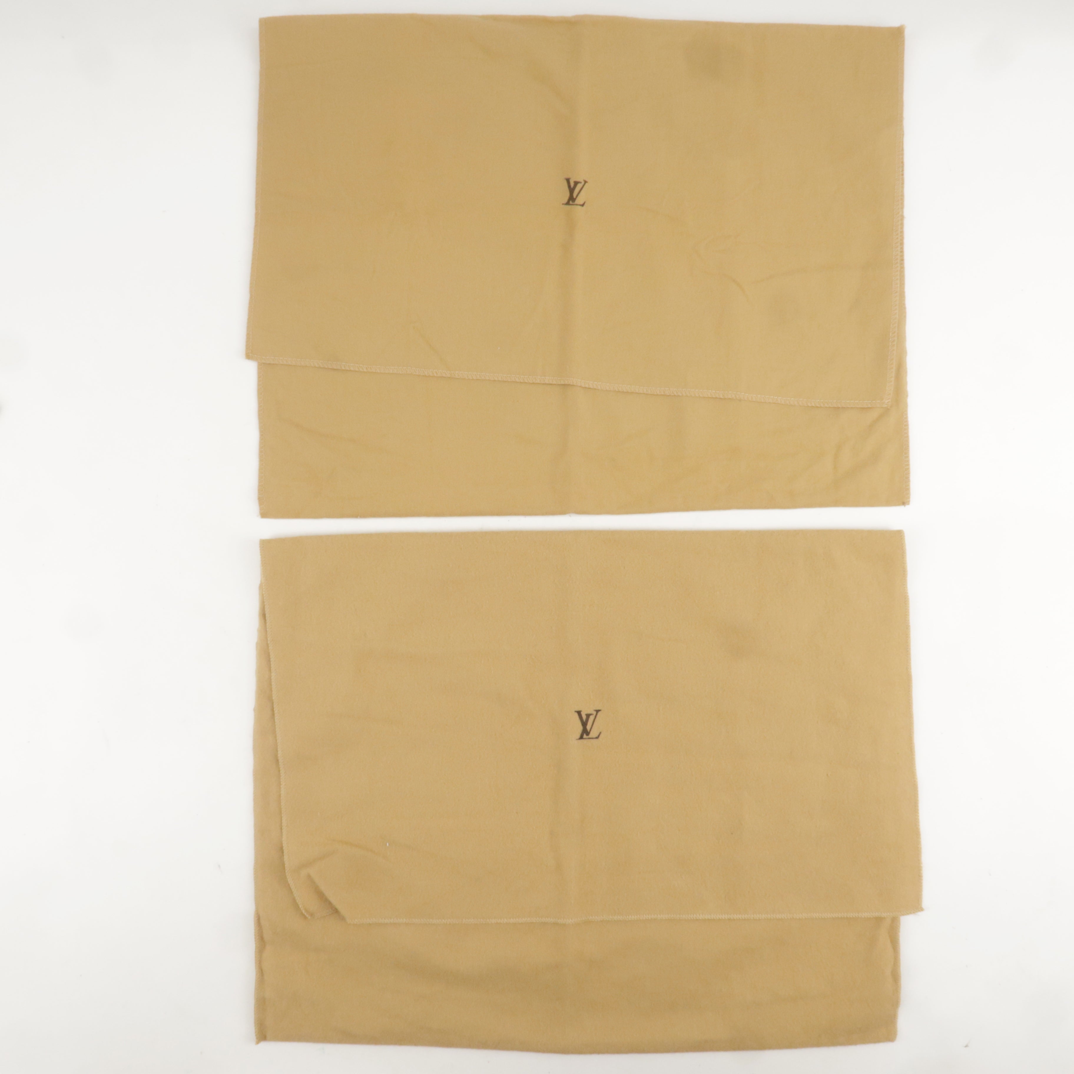 Louis Vuitton Set of 10 Dust Bag Flap Style Beige Brown