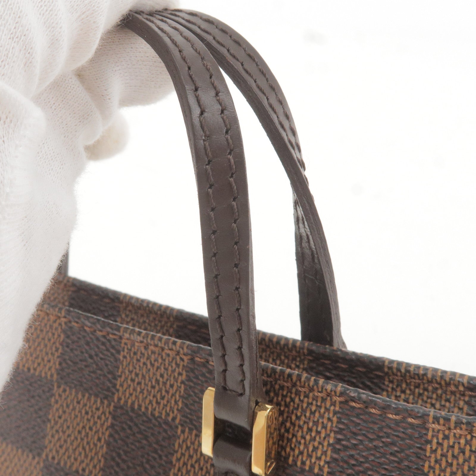 Louis Vuitton Manosque Damier Ebene Tote Handbag
