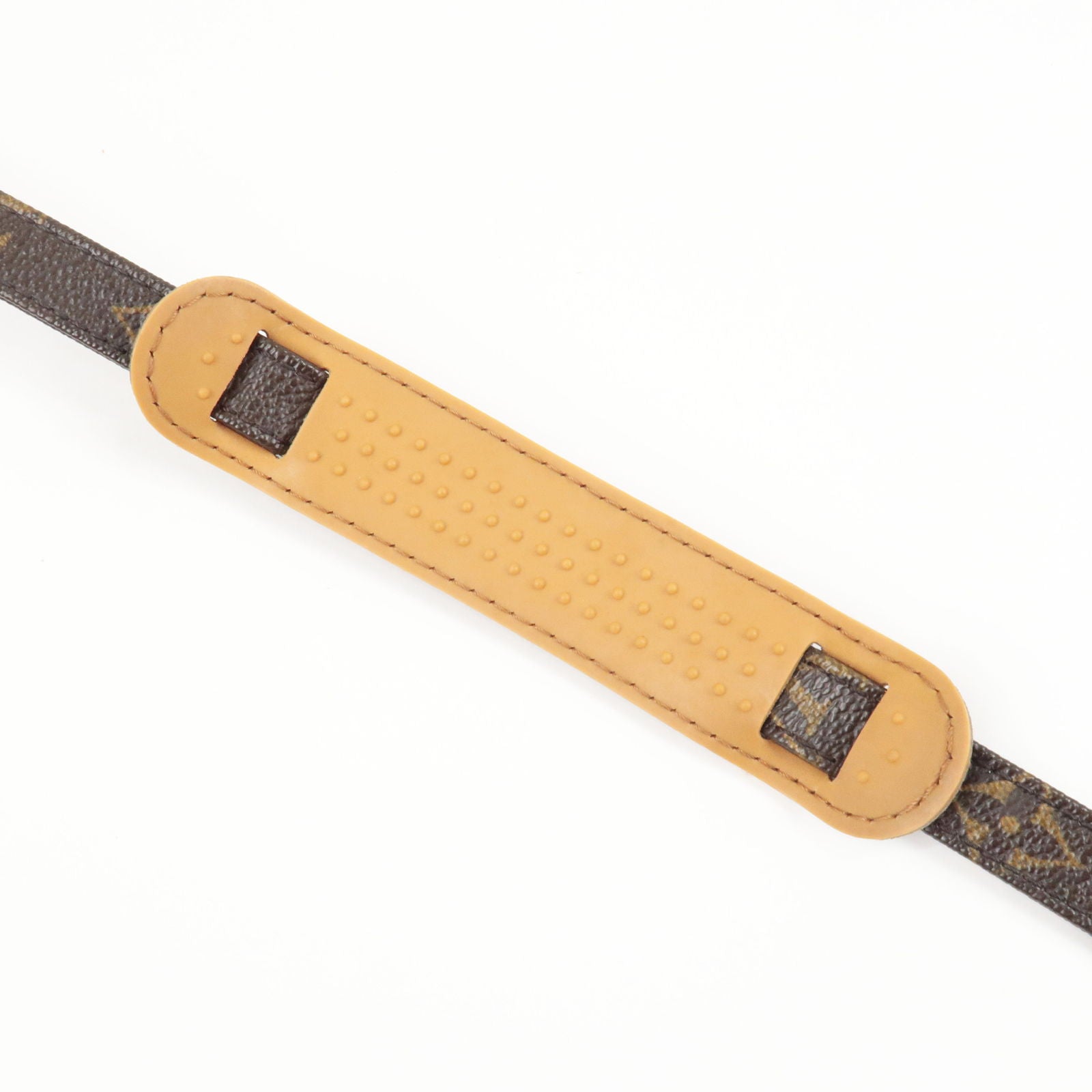 Louis Vuitton monogram leather strap for watches brown & yellow