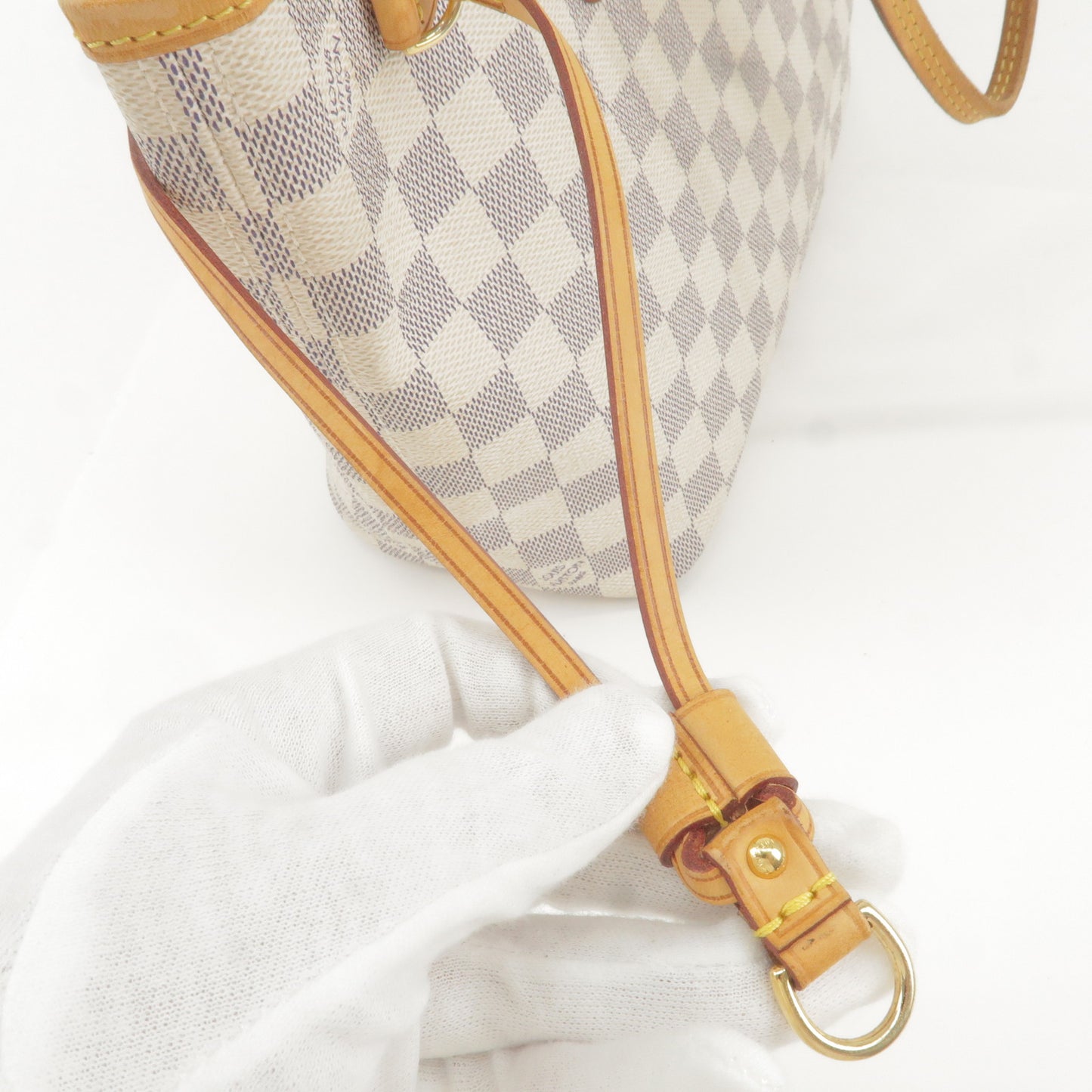 Louis Vuitton Damier Azur Neverfull PM Tote Bag Hand Bag N51110