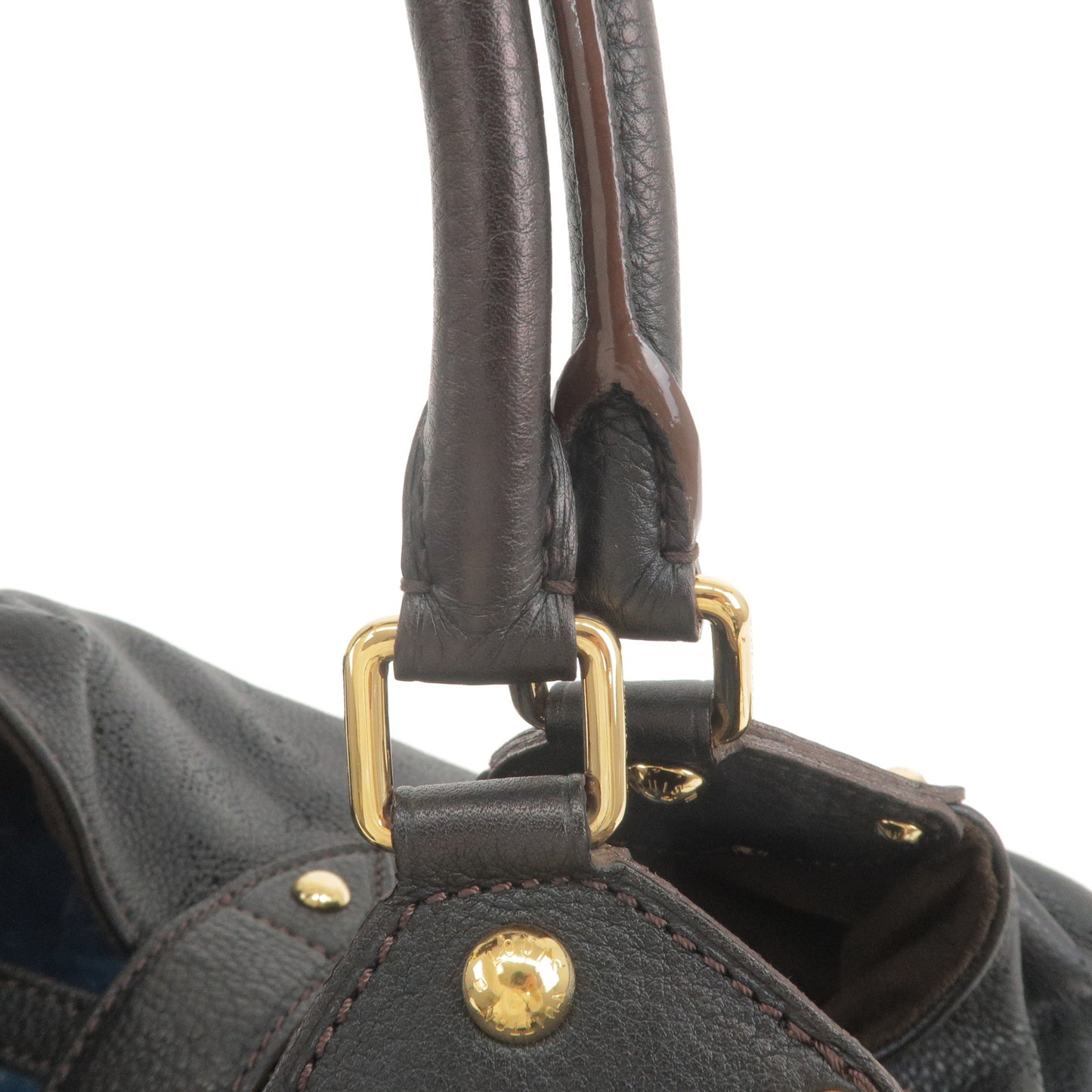 Louis Vuitton Monogram Mahina L Shoulder Bag Noir M95765