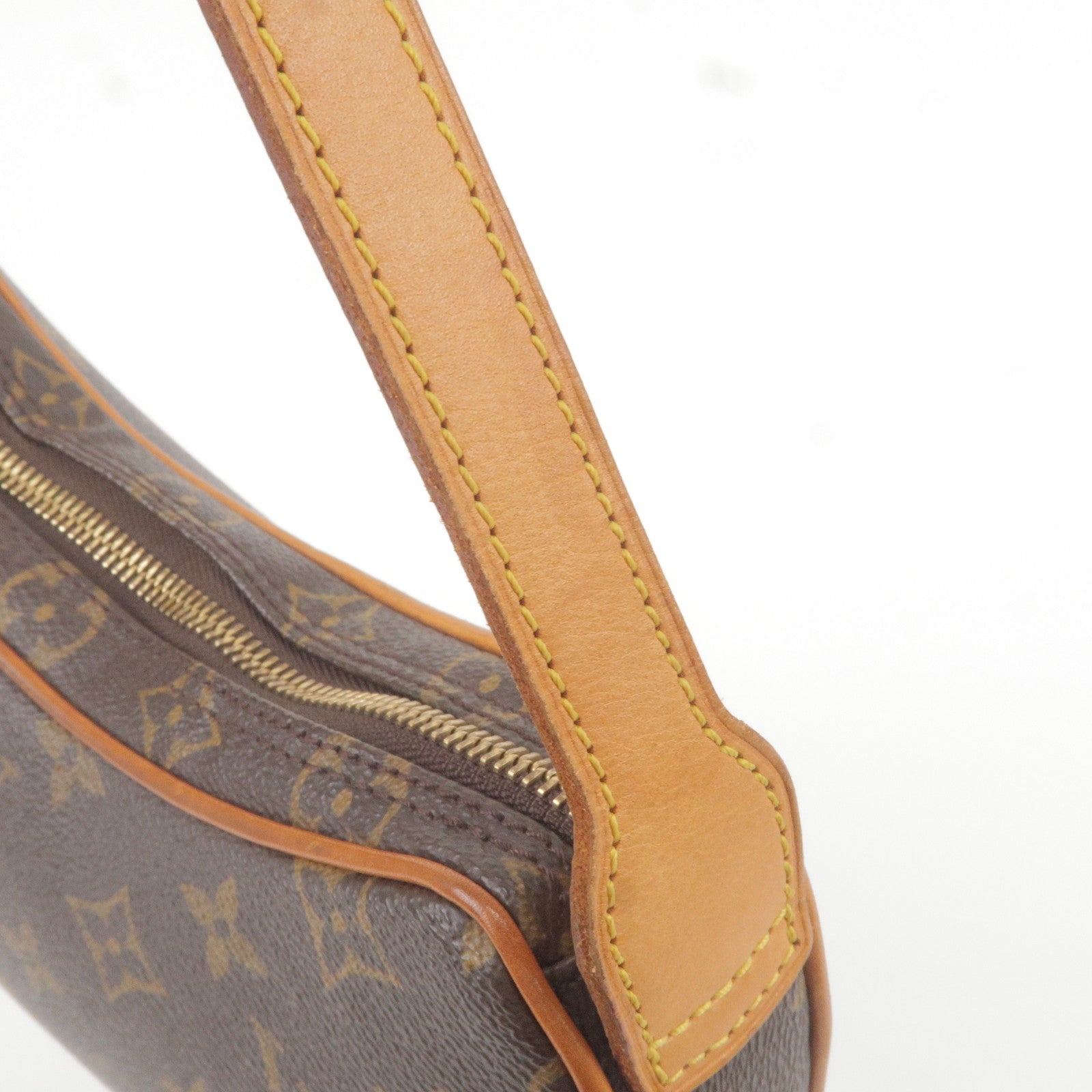 Louis Vuitton Brown Vernis Pochette Mott Beige Leather Patent