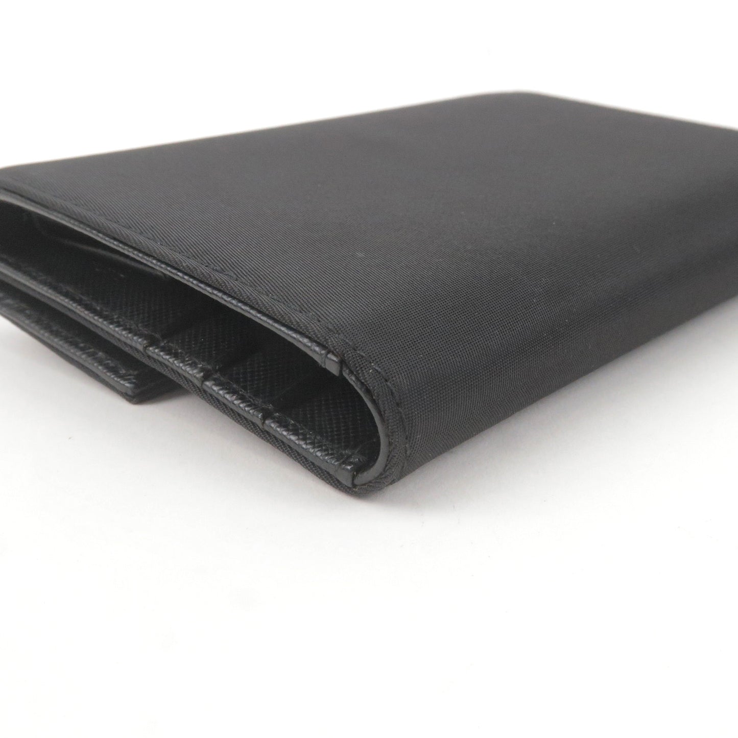 PRADA Nylon Tri Fold Wallet NERO Black
