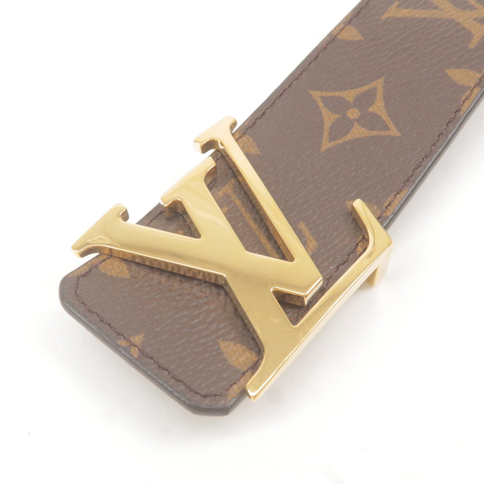 Louis Vuitton Belt San Tulle Monogram 100cm / 40 Gold LV Buckle w