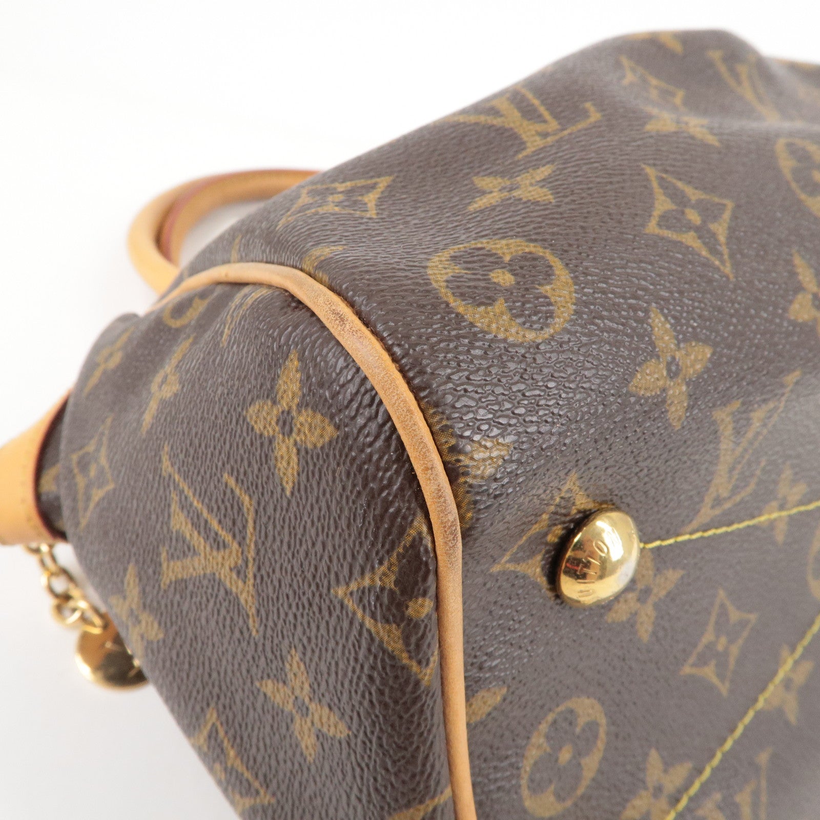 Louis Vuitton, Bags, Louis Vuitton Monogram Tivoli Pm Brown Leather  Satchel Bag Brown Female