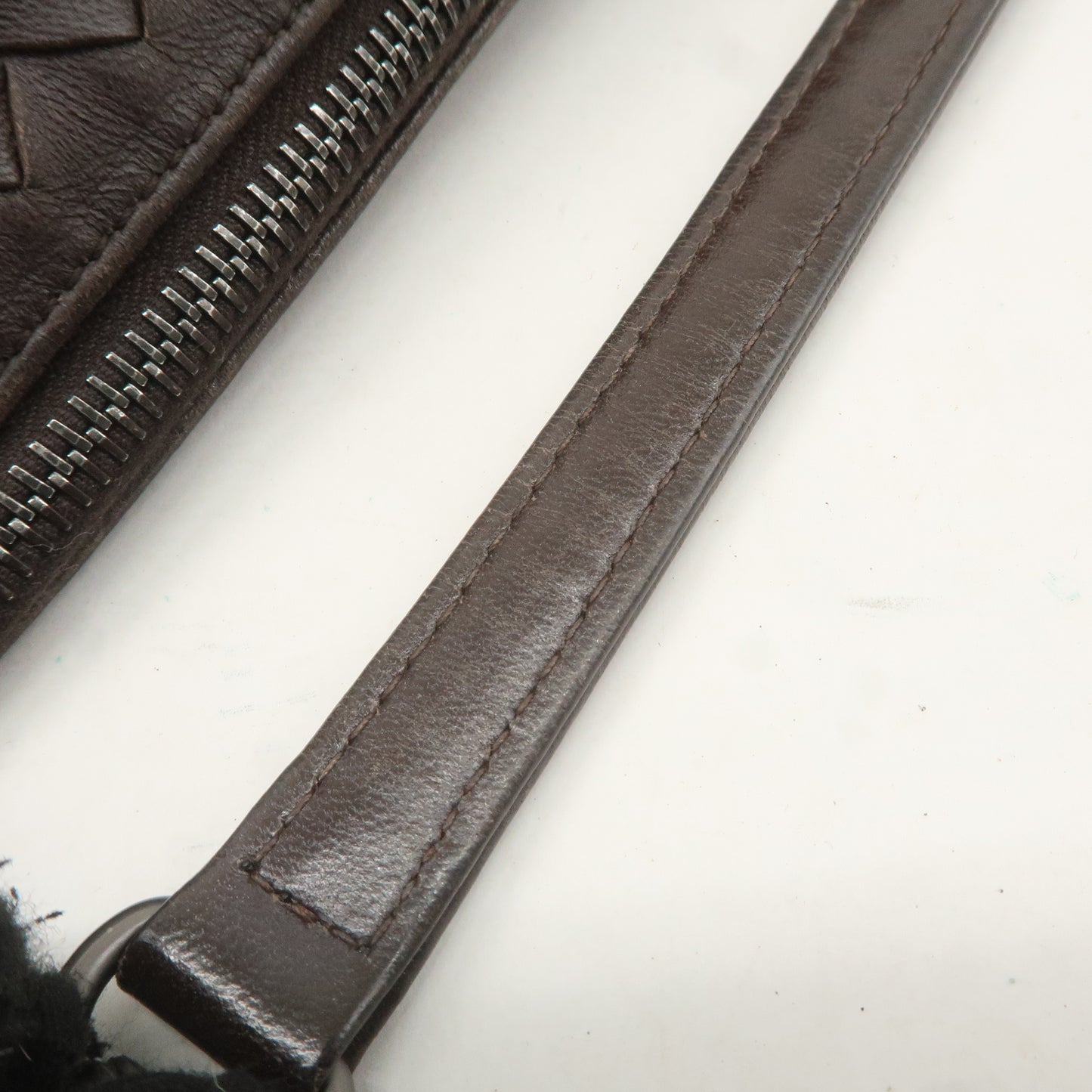 BOTTEGA VENETA Intrecciato Leather Shoulder Bag Brown 239988