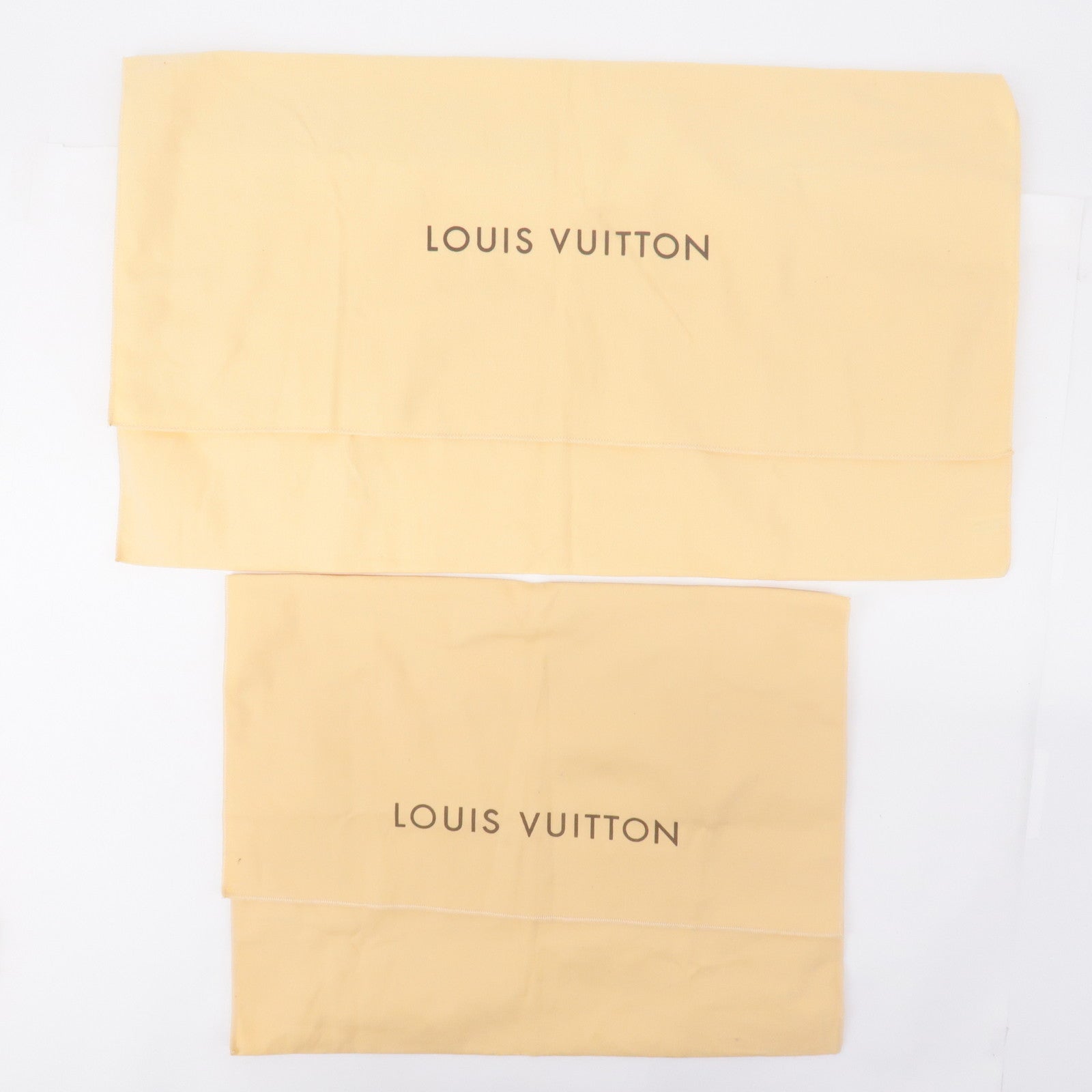 Louis Vuitton Set of 10 Dust Bag Flap Style Beige