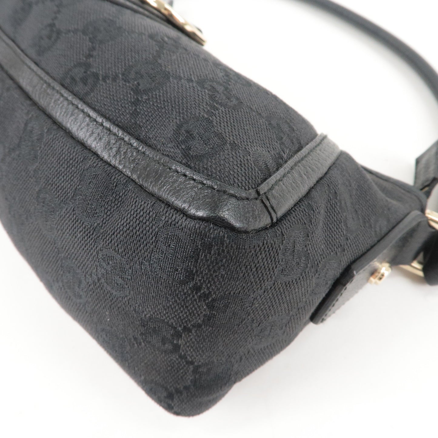 GUCCI-Abbey-GG-Canvas-Leather-Shoulder-Bag-Black-130939 – dct-ep_vintage  luxury Store