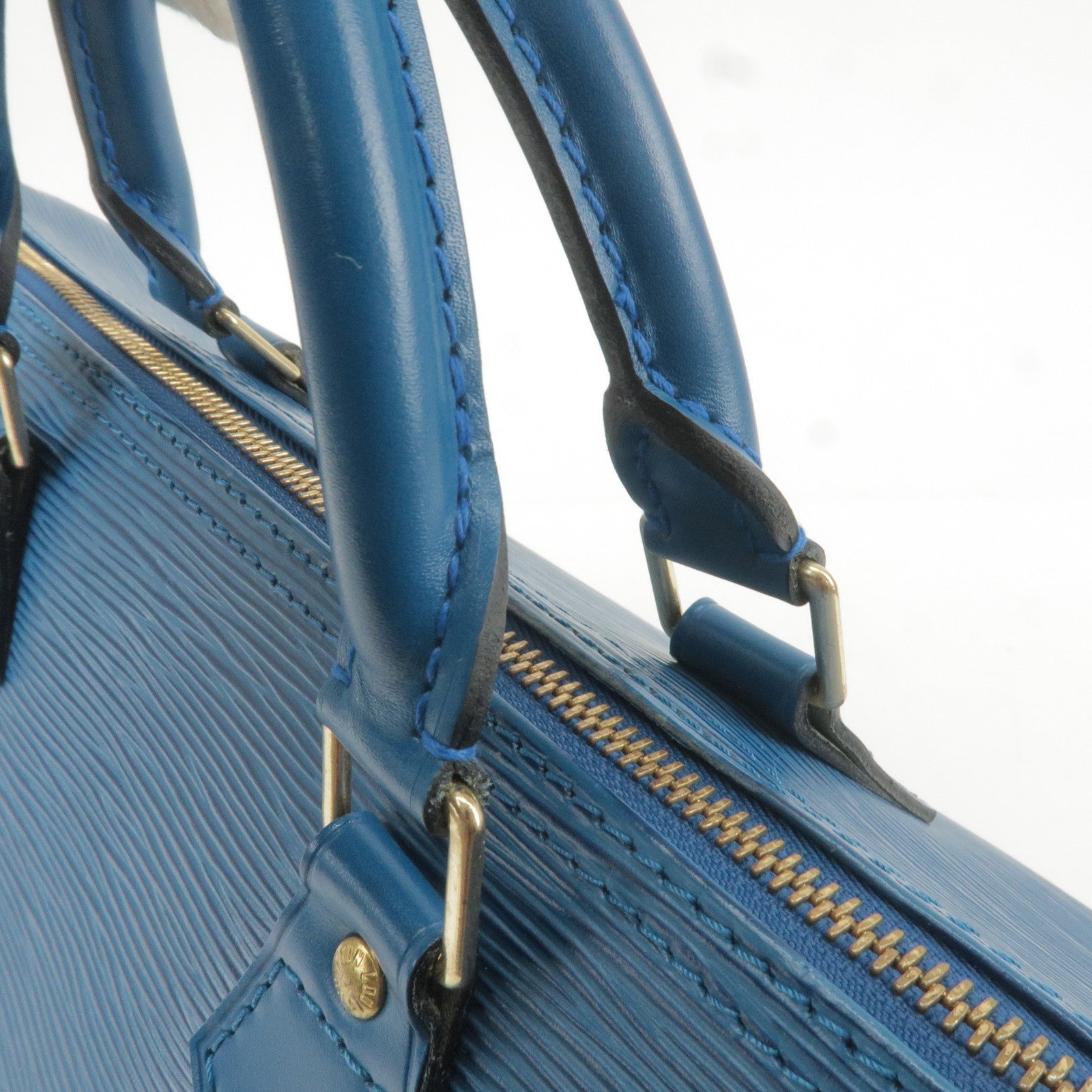 Blue Louis Vuitton Epi Speedy 30 Boston Bag