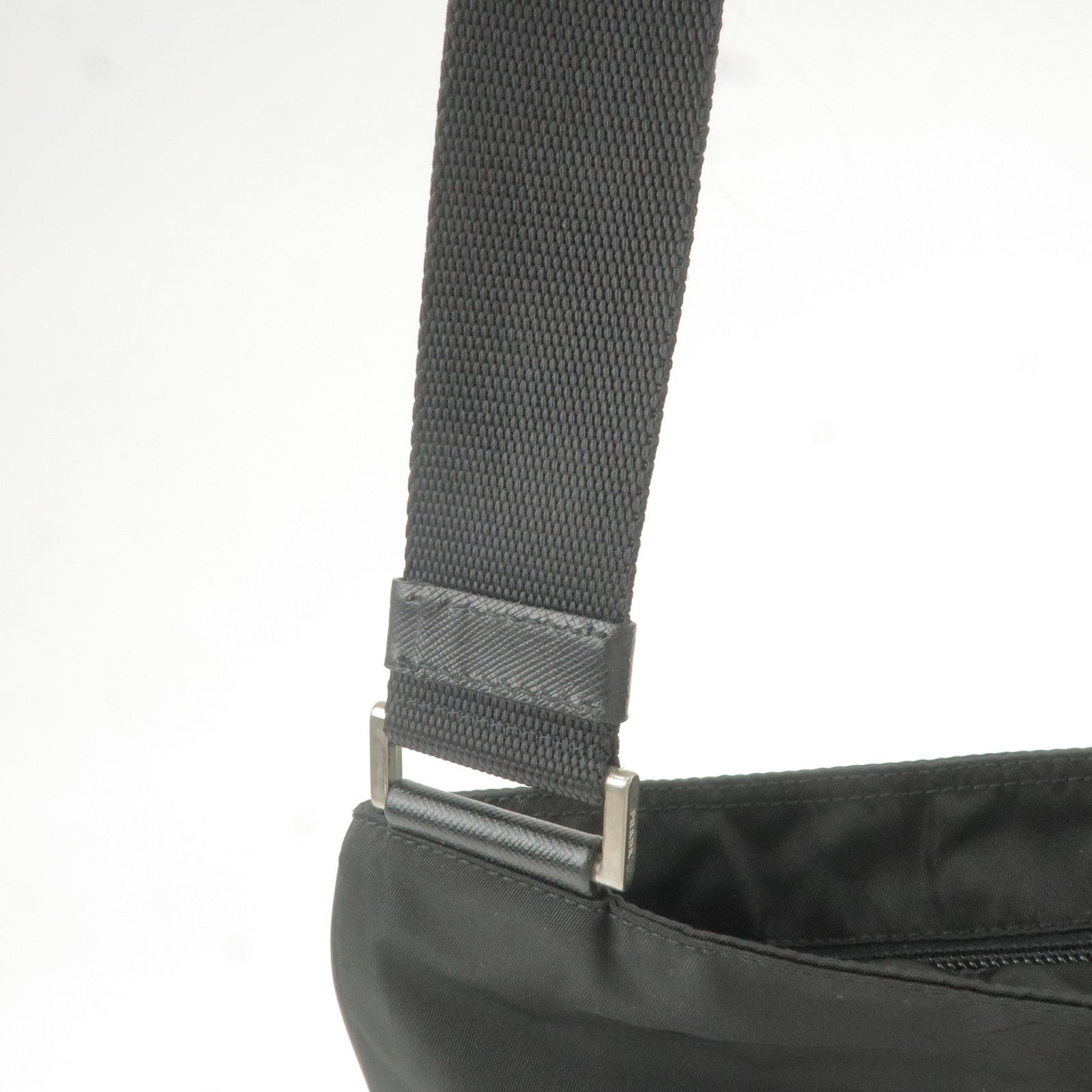 Prada Nero Buckle Nylon Cross-body Bag