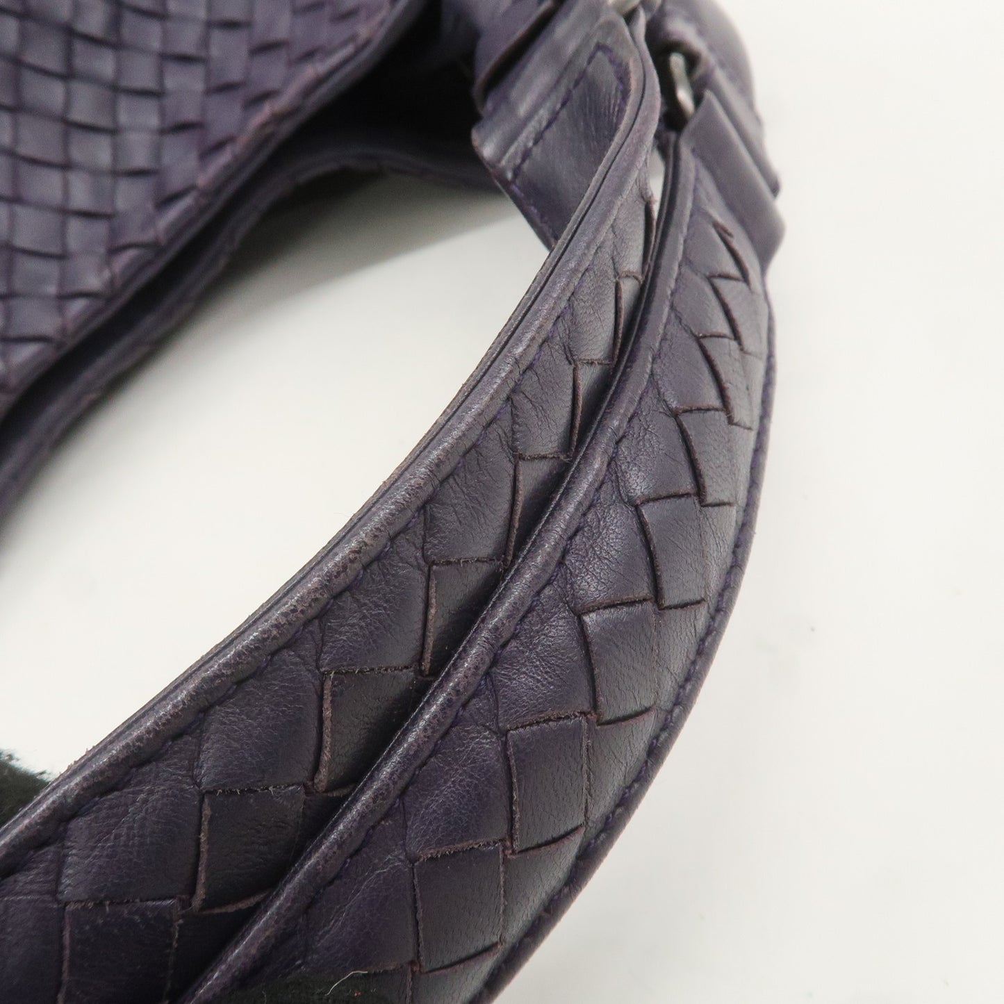 BOTTEGA VENETA Intrecciato Leather Shoulder Bag Purple 125787