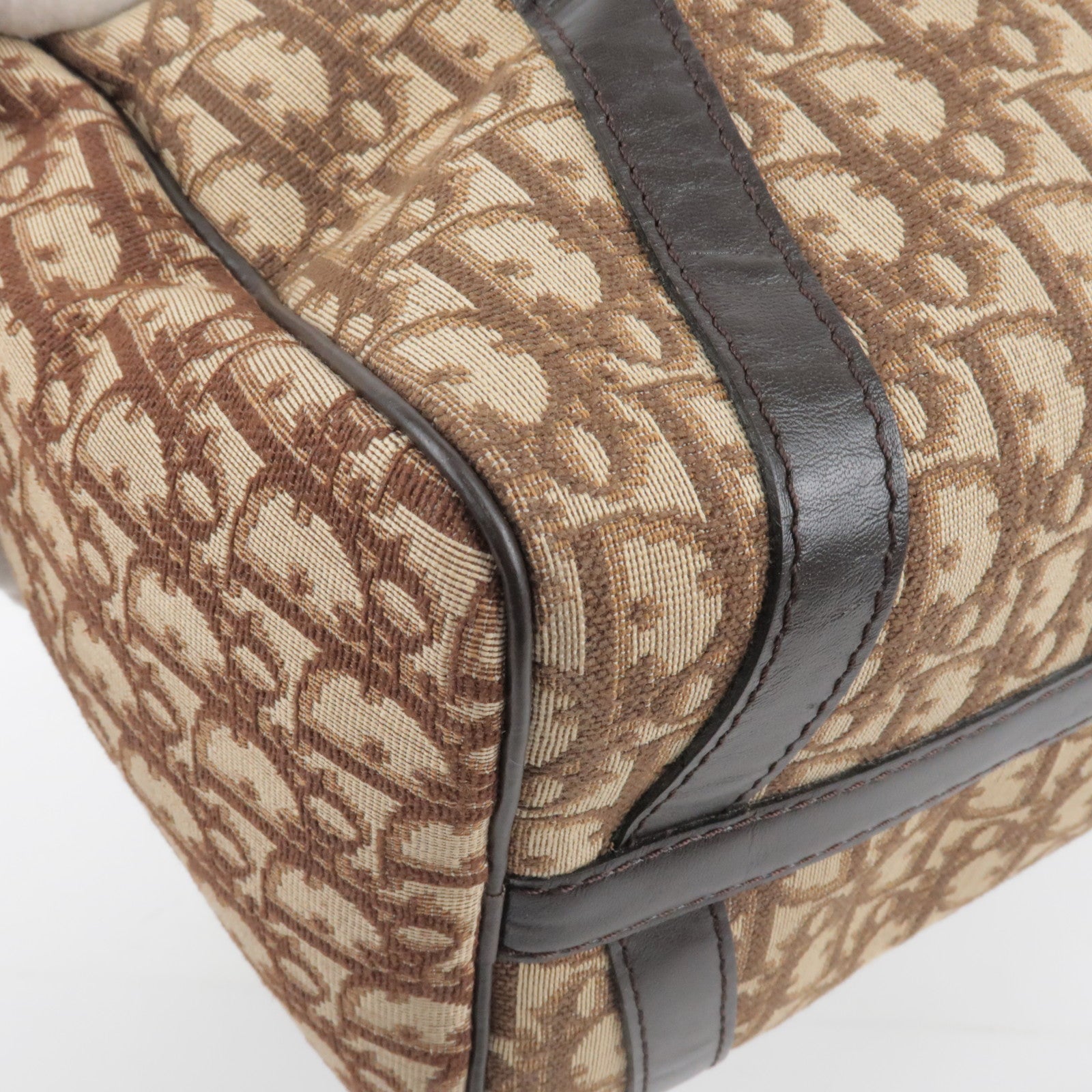 Dior Vintage - Oblique Romantique Handbag Bag - Brown - Leather