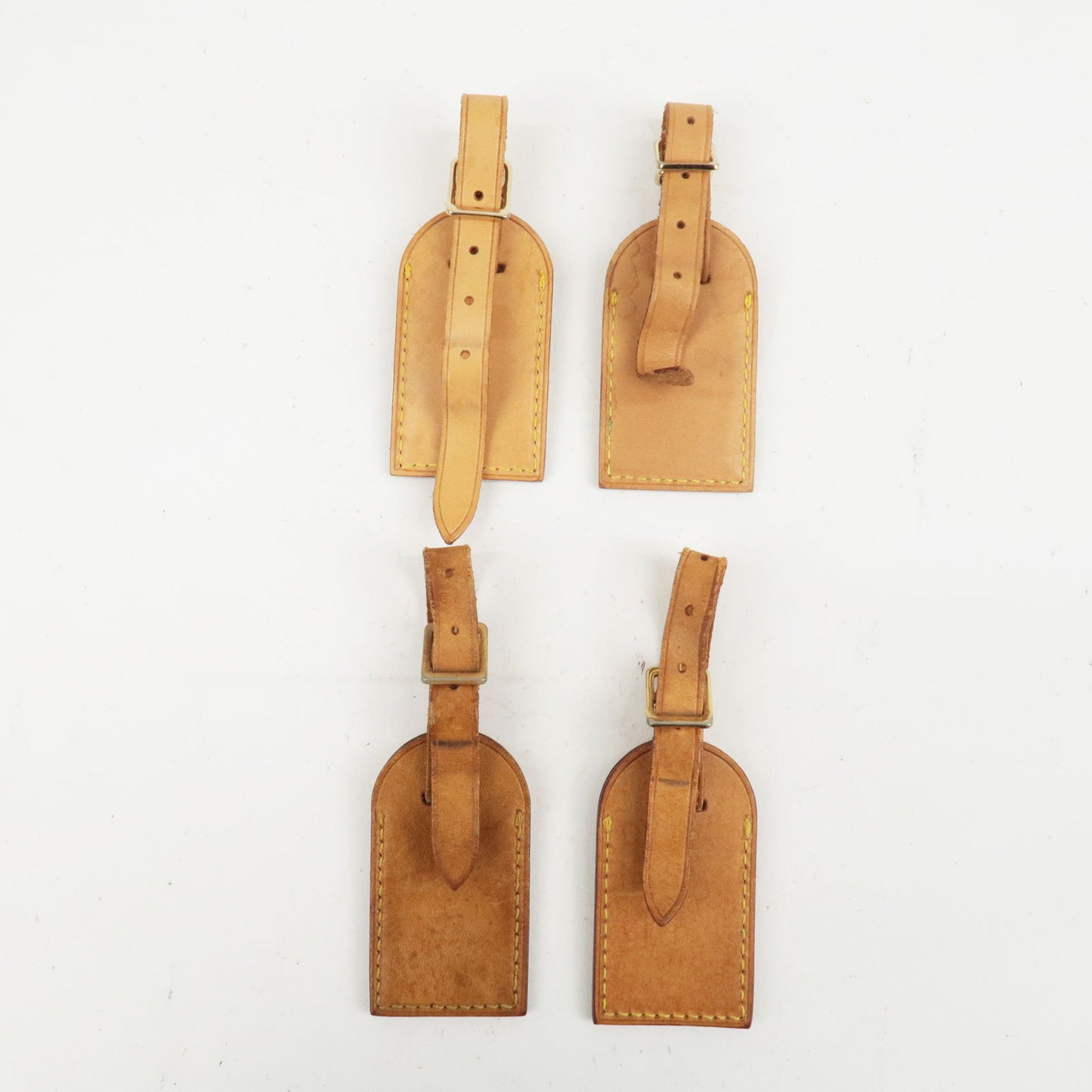 Louis Vuitton Set of 21 Name Tag Leather Beige