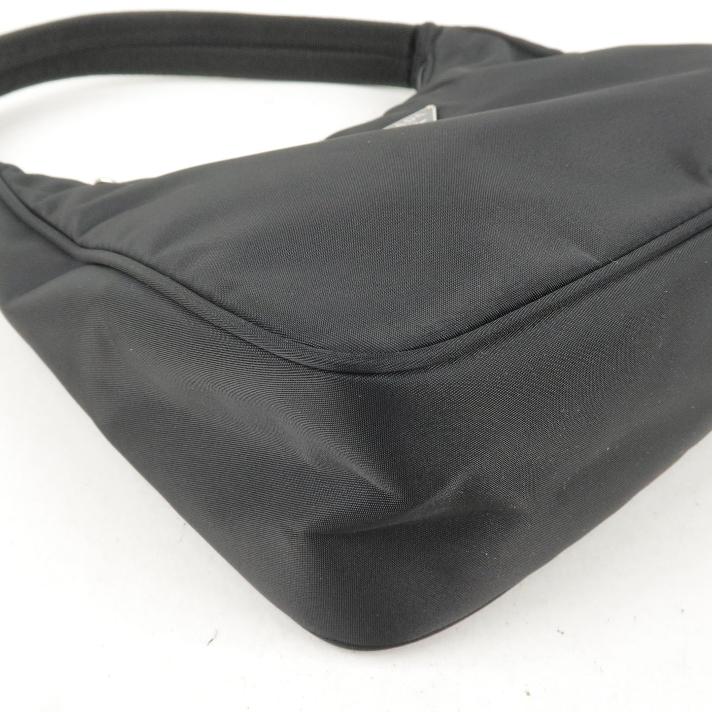 PRADA Logo Nylon Hand Bag Mini Bag NERO Black MV519