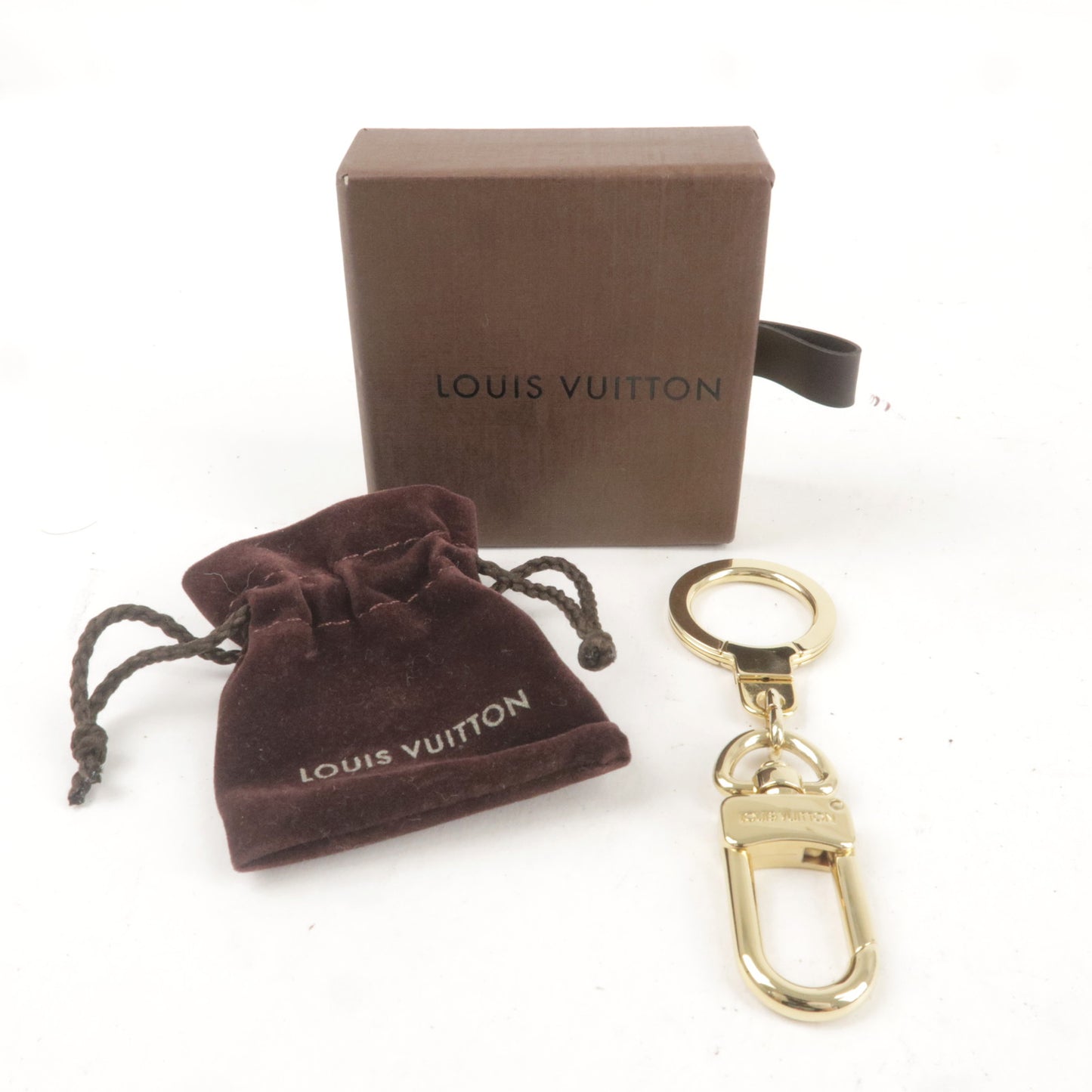 Key ring Louis Vuitton Gold in Other - 32606941