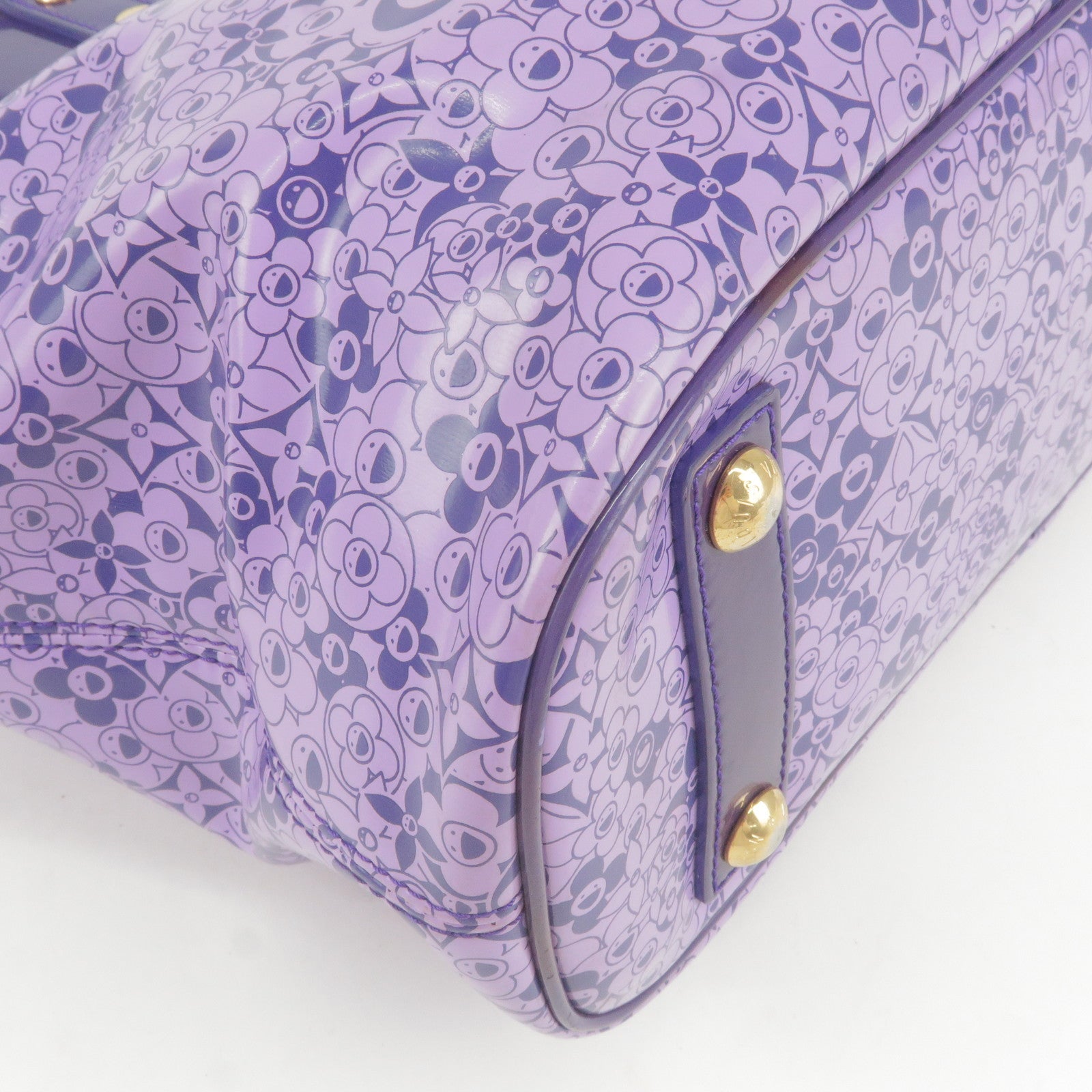 Louis Vuitton Violet Shiny Leather Cosmic Blossom Pochette Bag