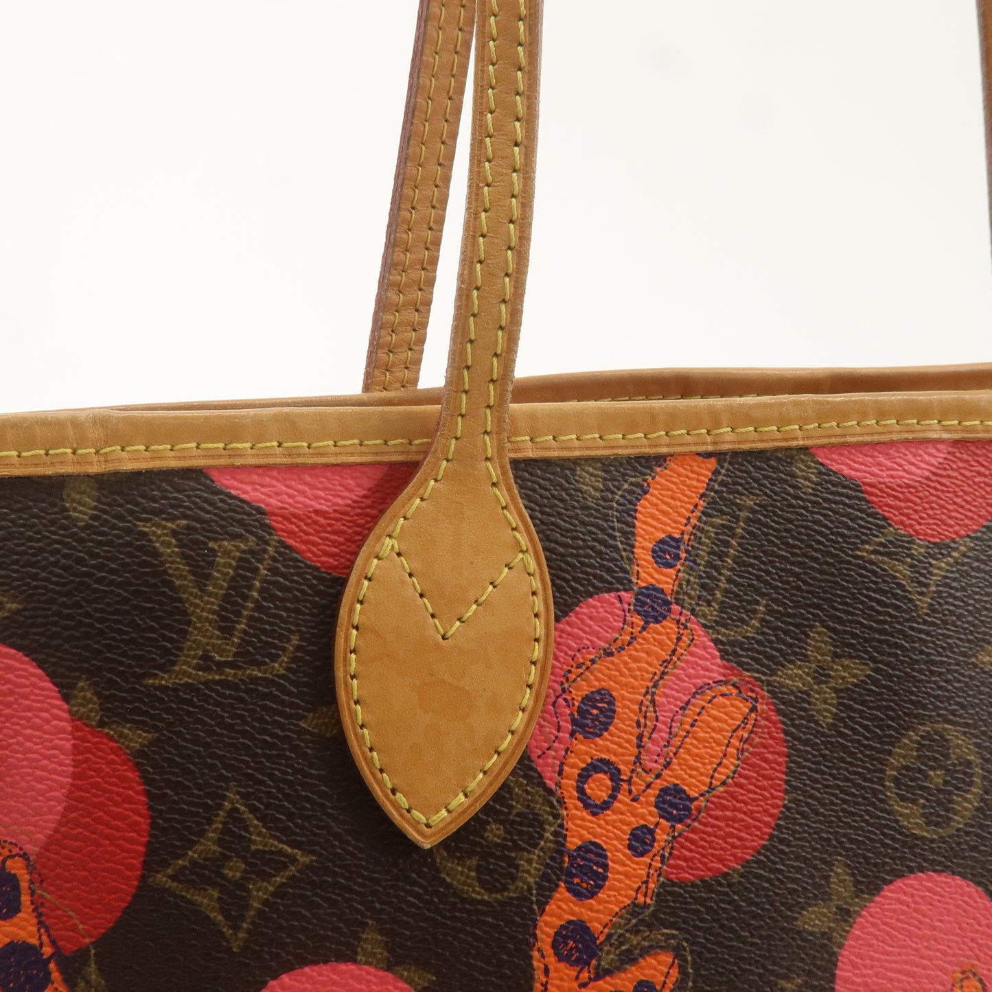 Louis Vuitton Monogram Ramages Neverfull MM Brown Pink M41603
