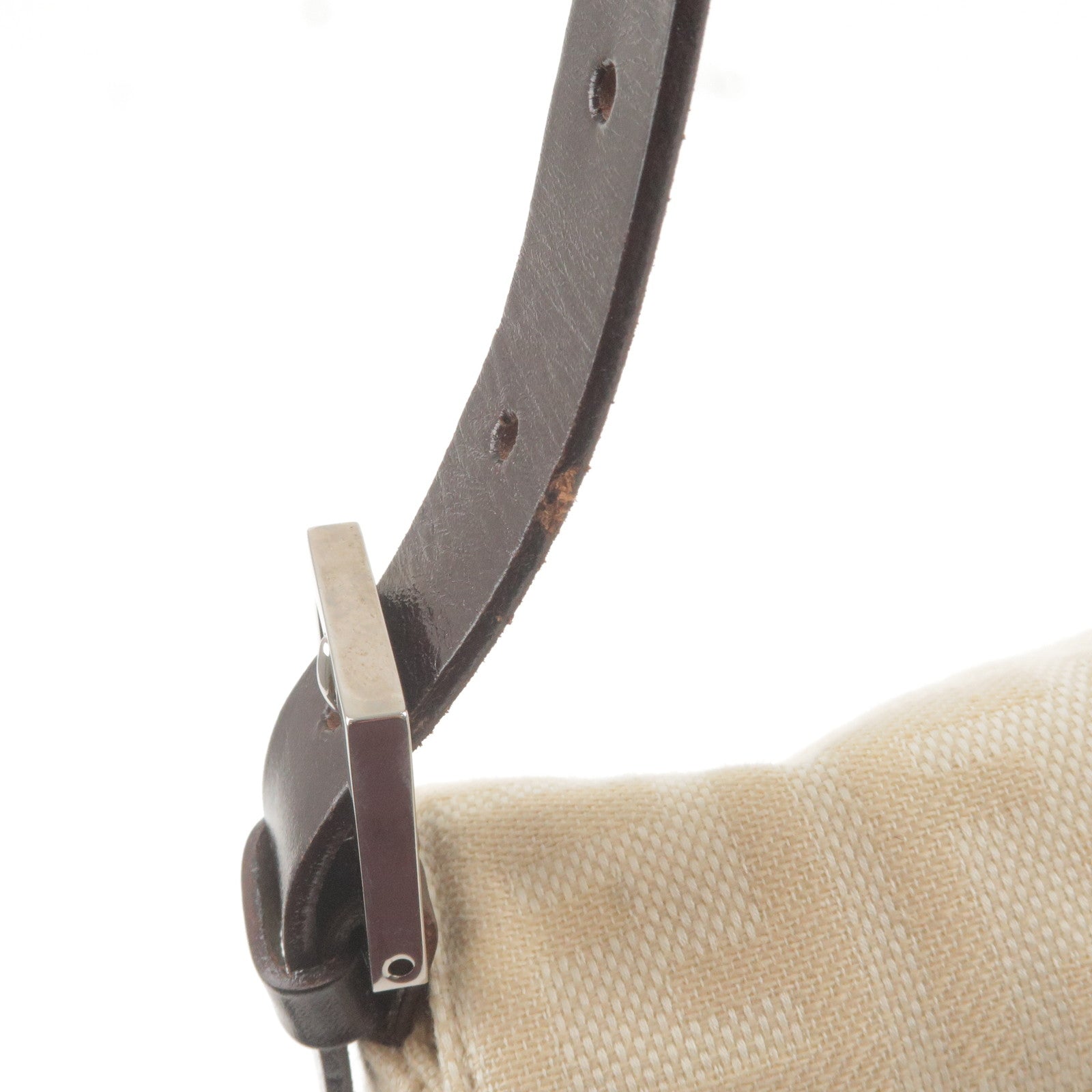 FENDI Tote Brown Monogram Canvas Leather Strap Handbag -  UK