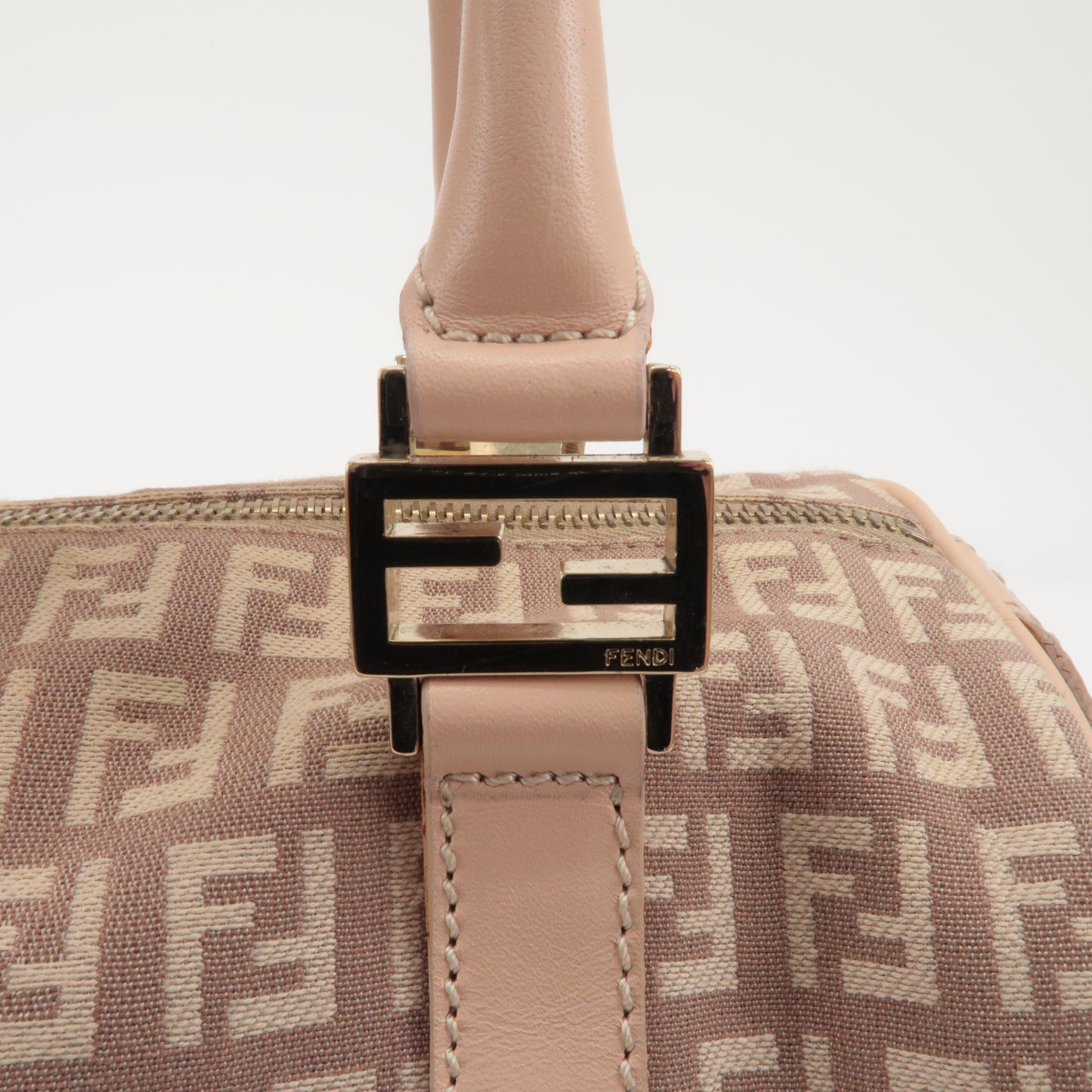 FENDI-Zucchino-Canvas-Leather-Mini-Boston-Bag-Pink-8BL068 – dct-ep_vintage  luxury Store