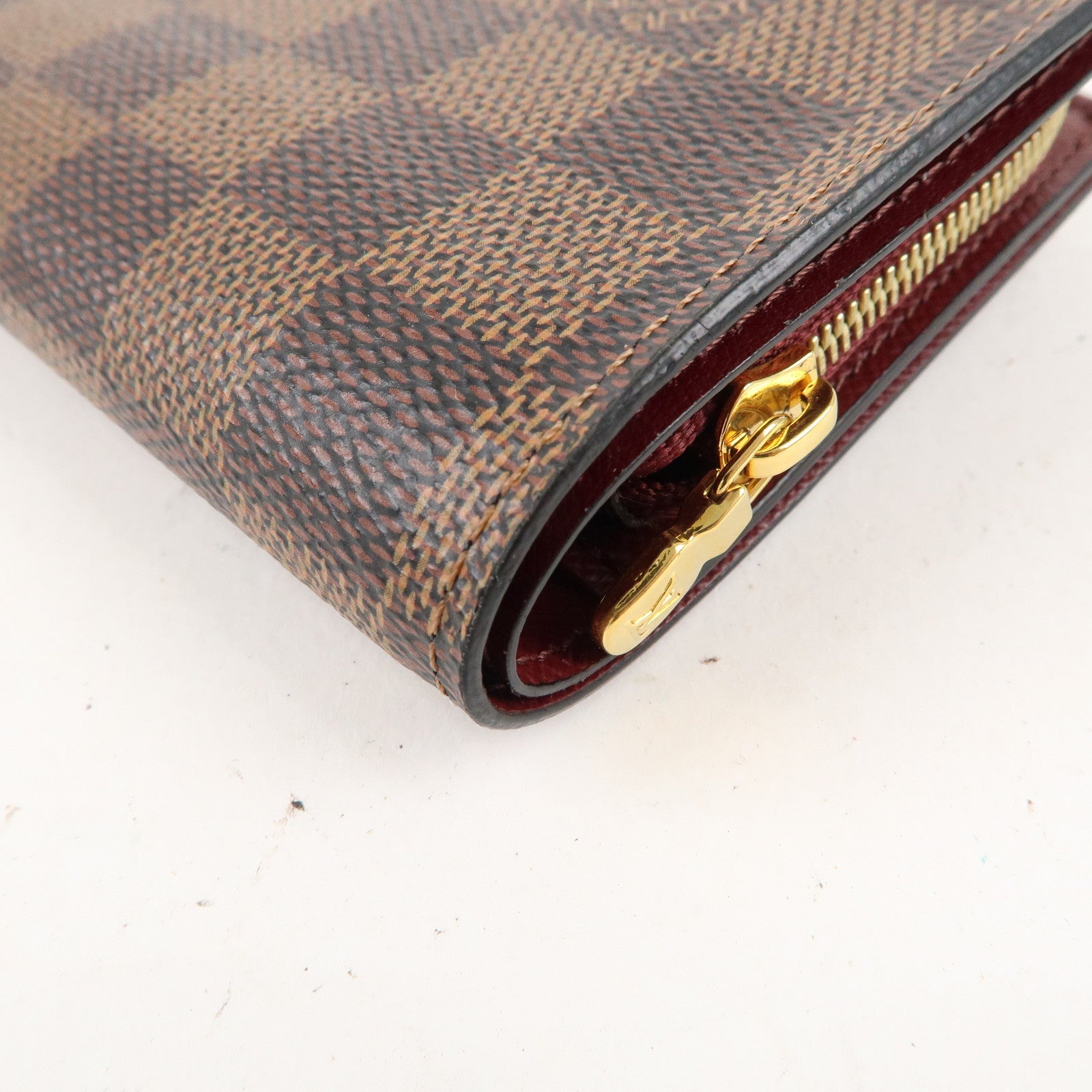 Louis Vuitton PORTEFEUILLE JULIETTE 2020-21FW Canvas Blended Fabrics  Bi-color Leather Folding Wallet Logo (N60380, N60381)