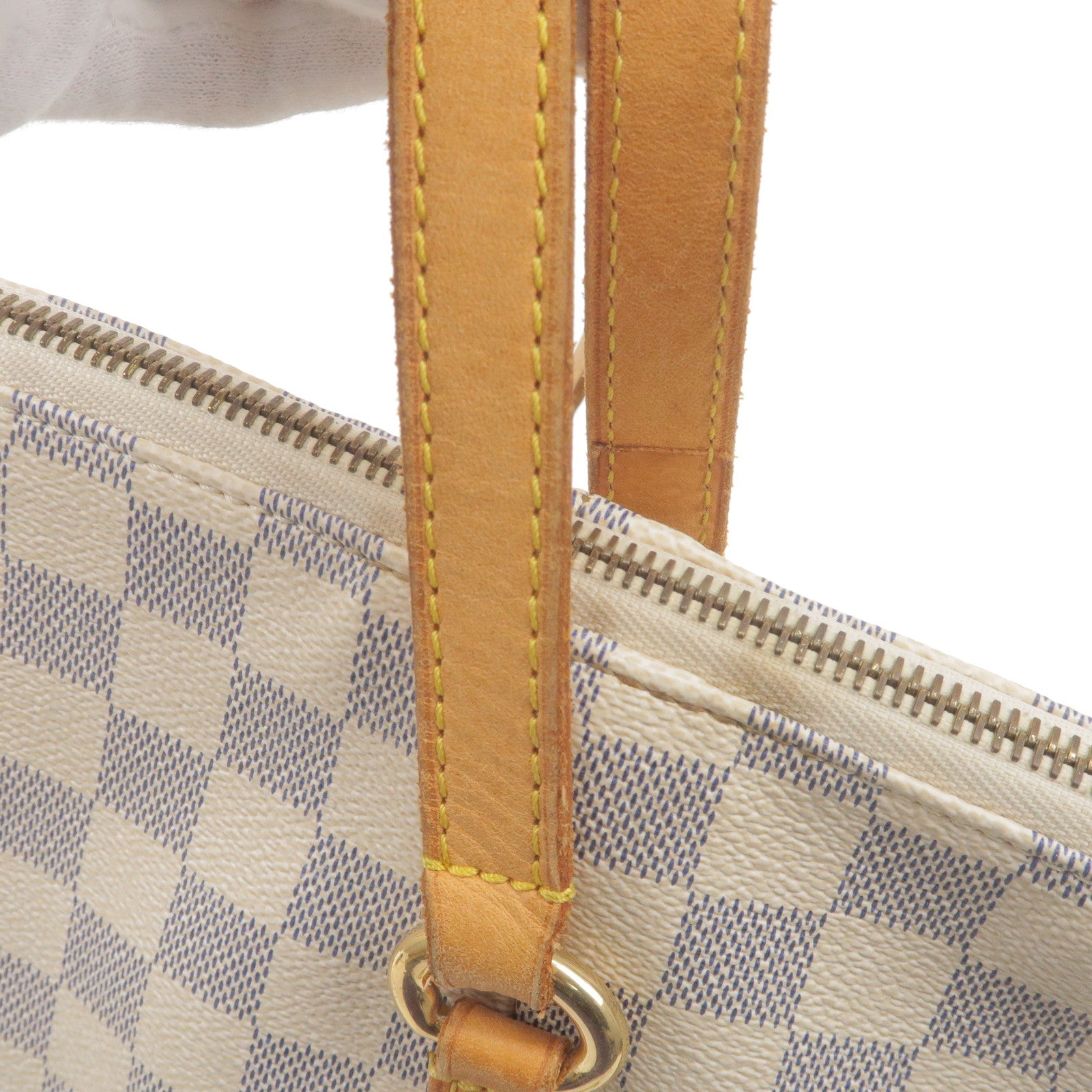 Louis Vuitton Damier Azur Totally MM Tote Bag Shoulder with Zip