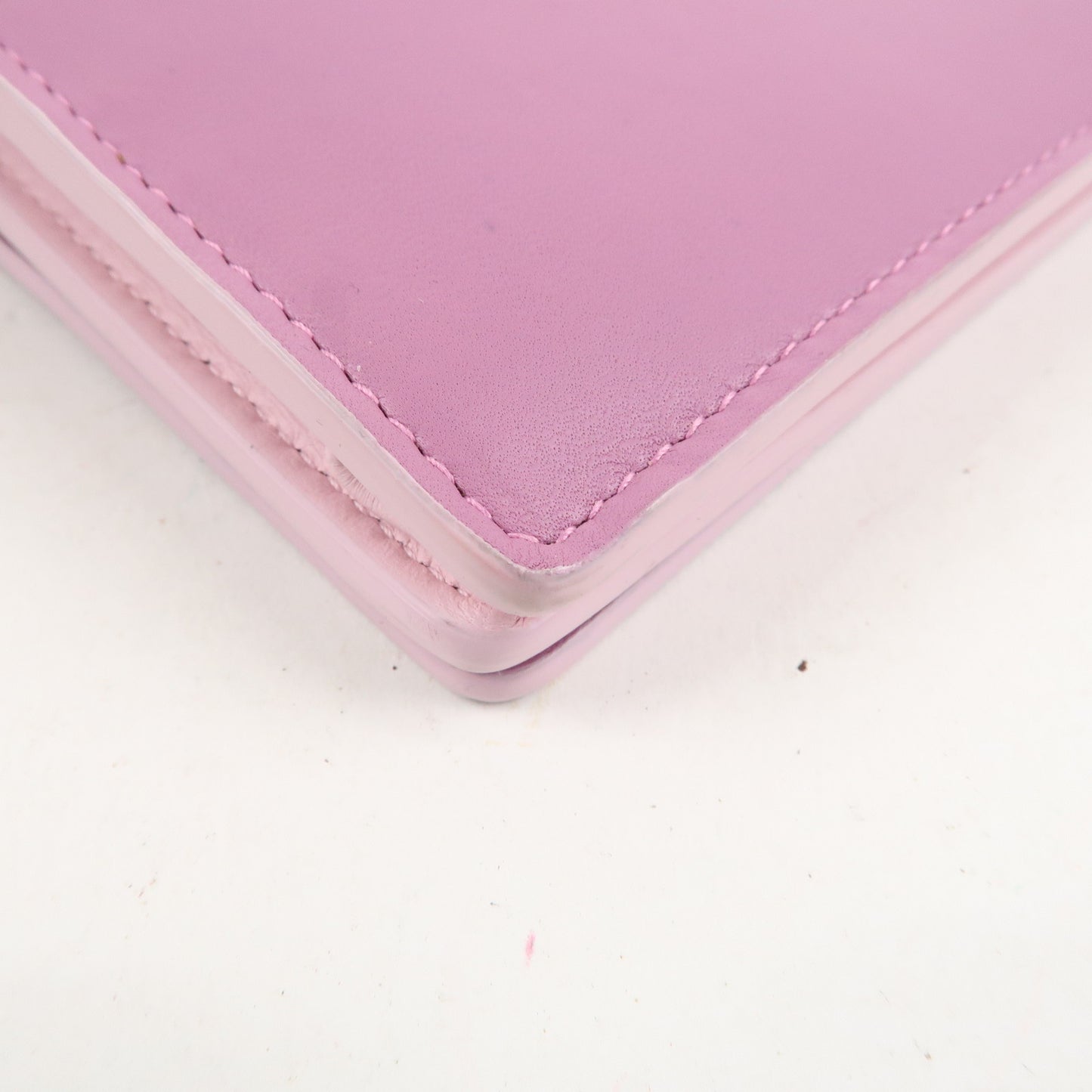 BOTTEGA VENETA Intrecciato Leather Shoulder Wallet Pink
