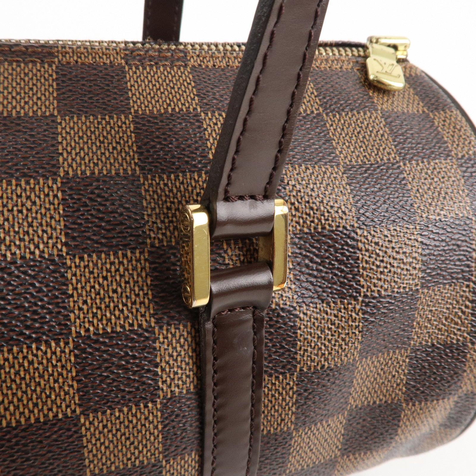 LOUIS VUITTON Louis Vuitton Papillon 30 N51303 Damier Brown Gold Metal  Fittings Handbag with Pouch Women's Ladies