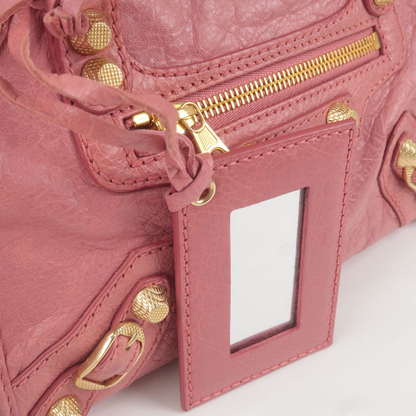 BALENCIAGA Giant Mini City Leather 2Way Hand Bag Pink 309544