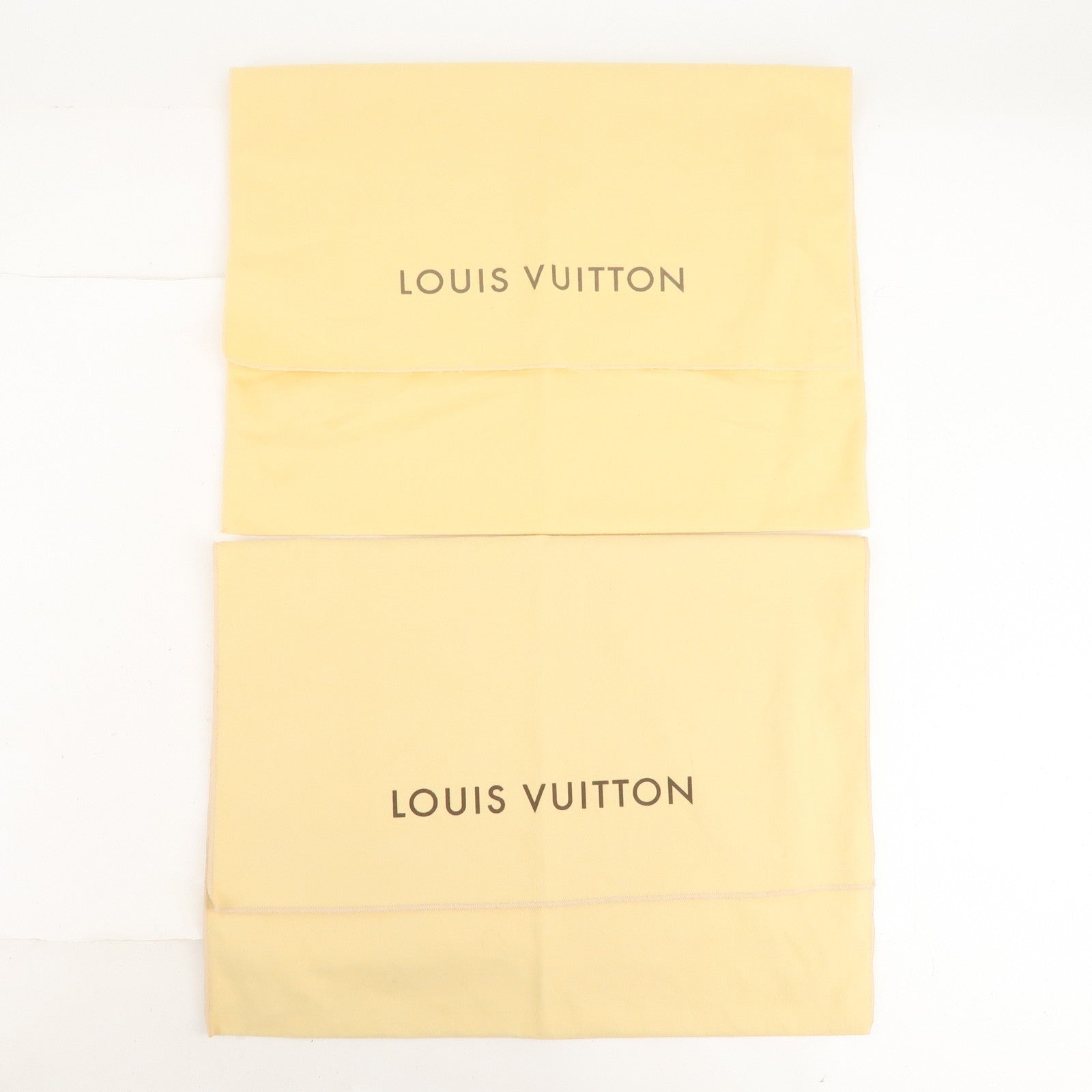 Louis Vuitton Set of 10 Dust Bag Flap Style Beige