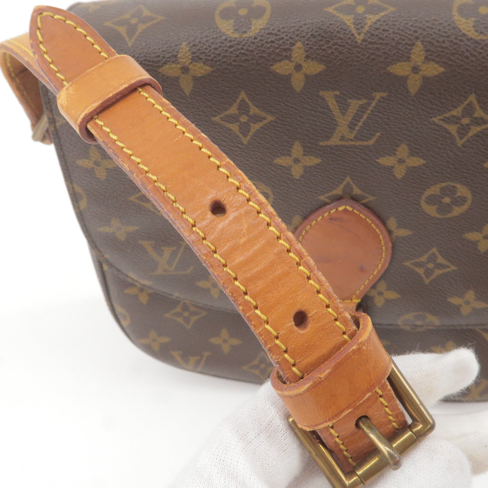 Louis+Vuitton+Cloud+Shoulder+Bag+Brown%2FGold+Leather for sale