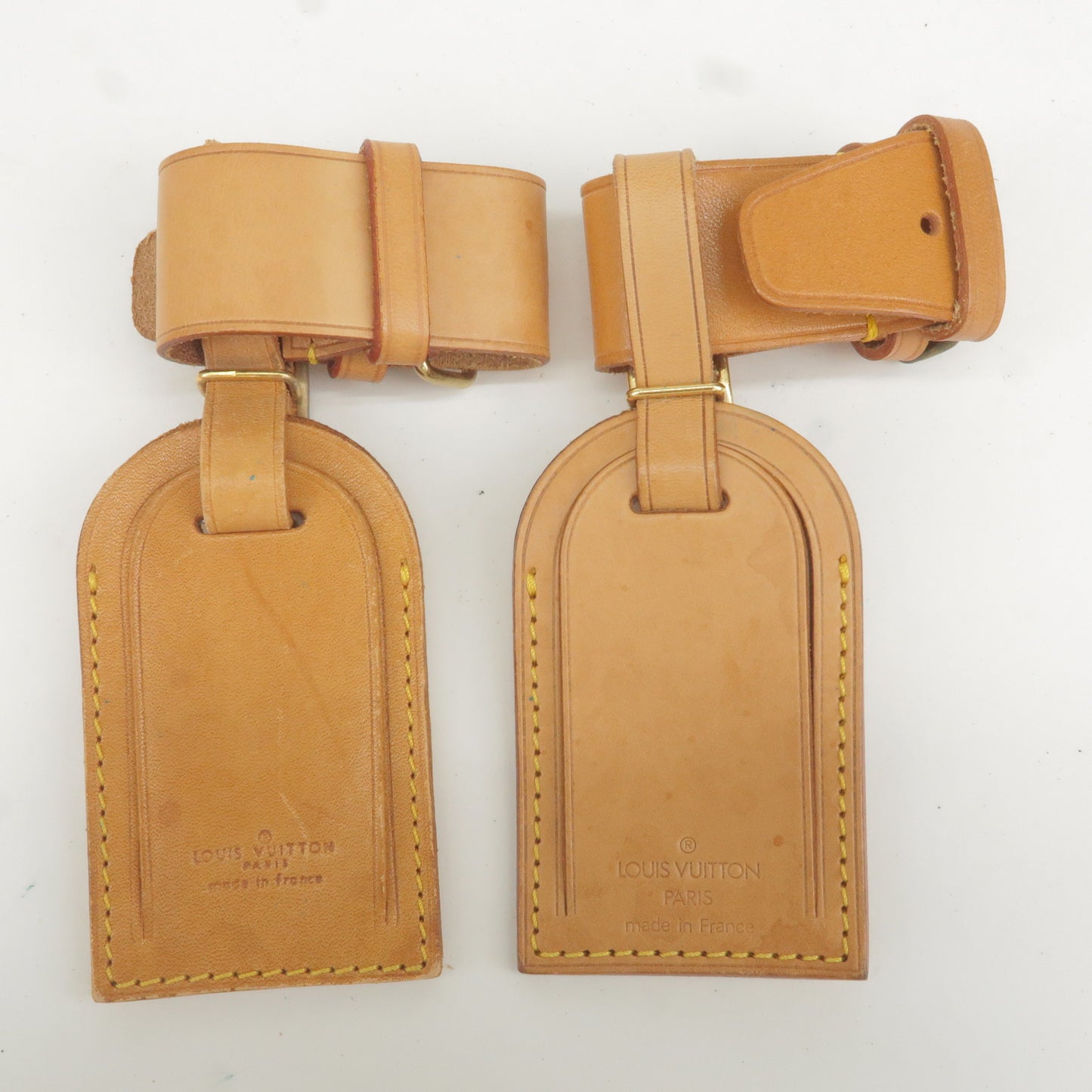 Louis Vuitton Set of 10 Name Tag Poignet Set Leather Beige
