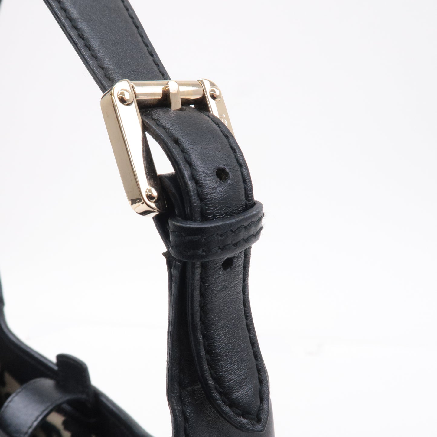 GUCCI Guccissima Leather Shoulder Bag Hand Bag Black 145778