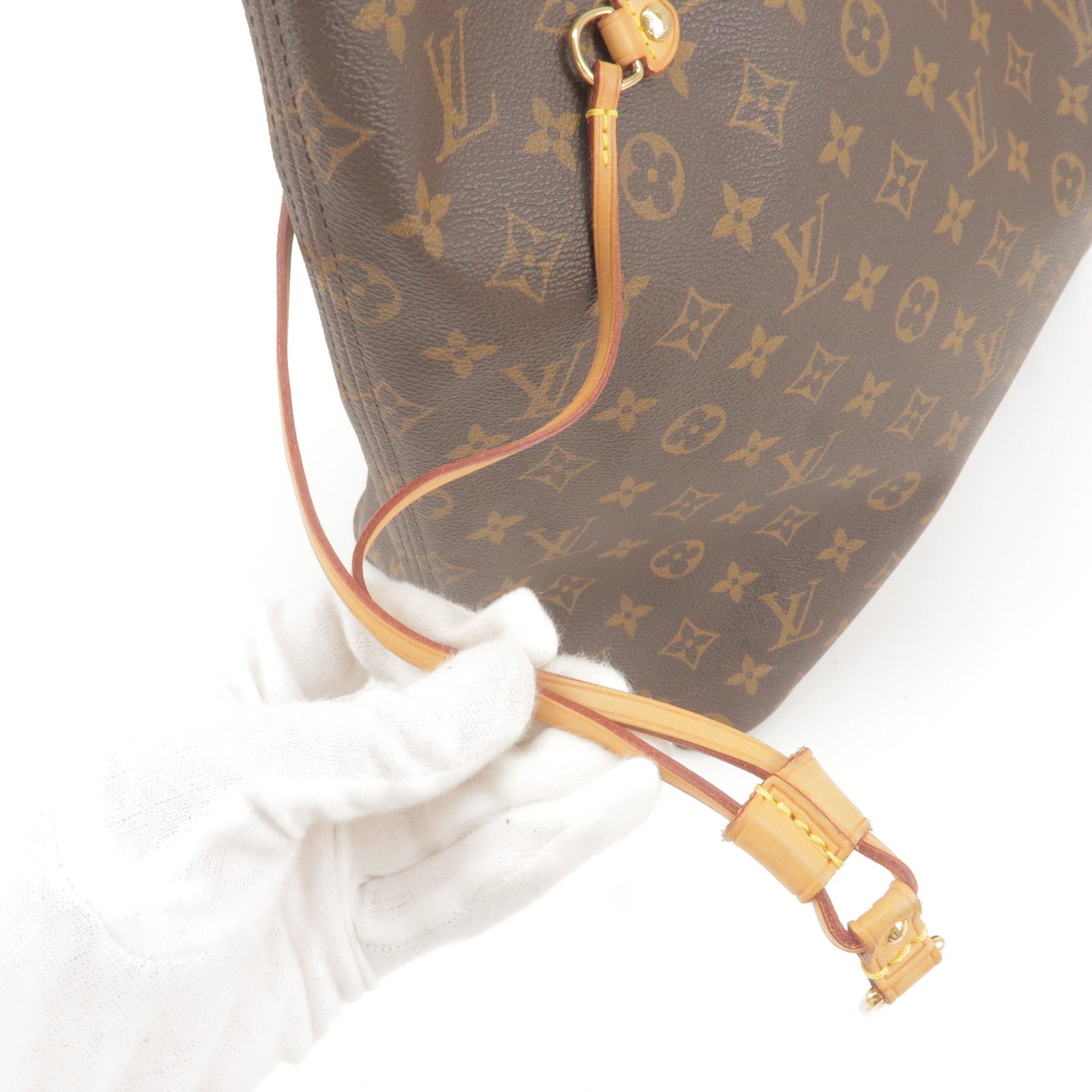 Auth Louis Vuitton Monogram Neverfull GM Shoulder Tote Bag M40157