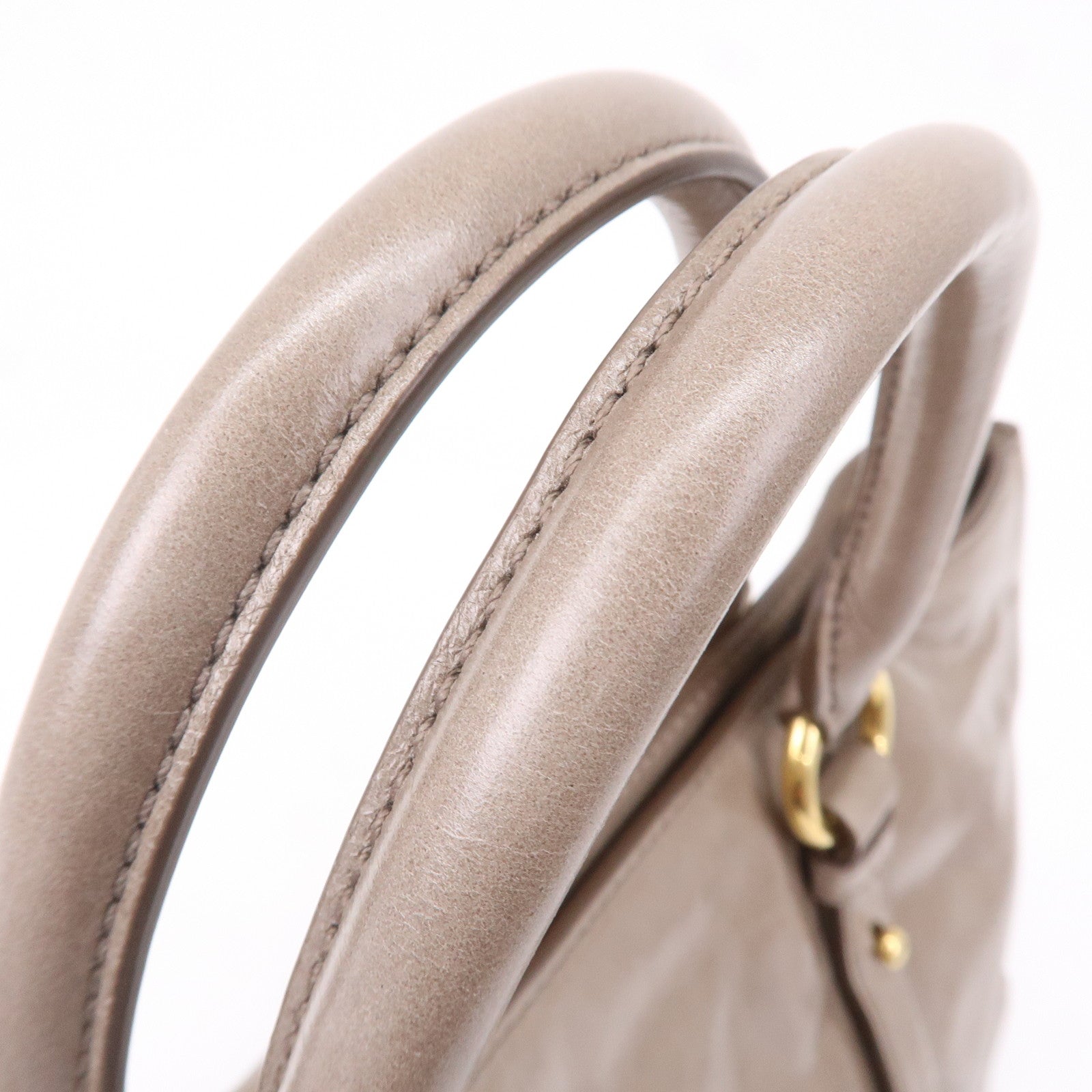 MIU-MIU-Leather-2-Way-Hand-Bag-Shoulder-Bag-Greige-RN1037 – dct