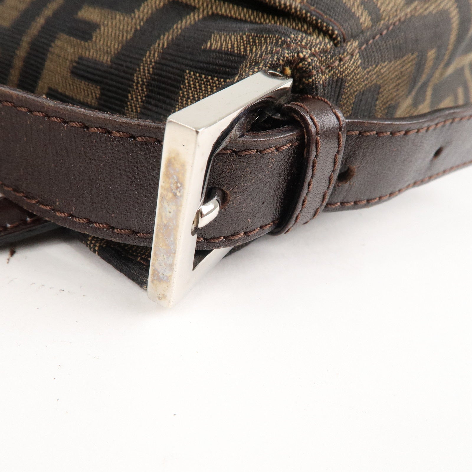 FENDI-Zucca-Canvas-Leather-Shoulder-Bag-Khaki-Brown-Black-26574 –  dct-ep_vintage luxury Store