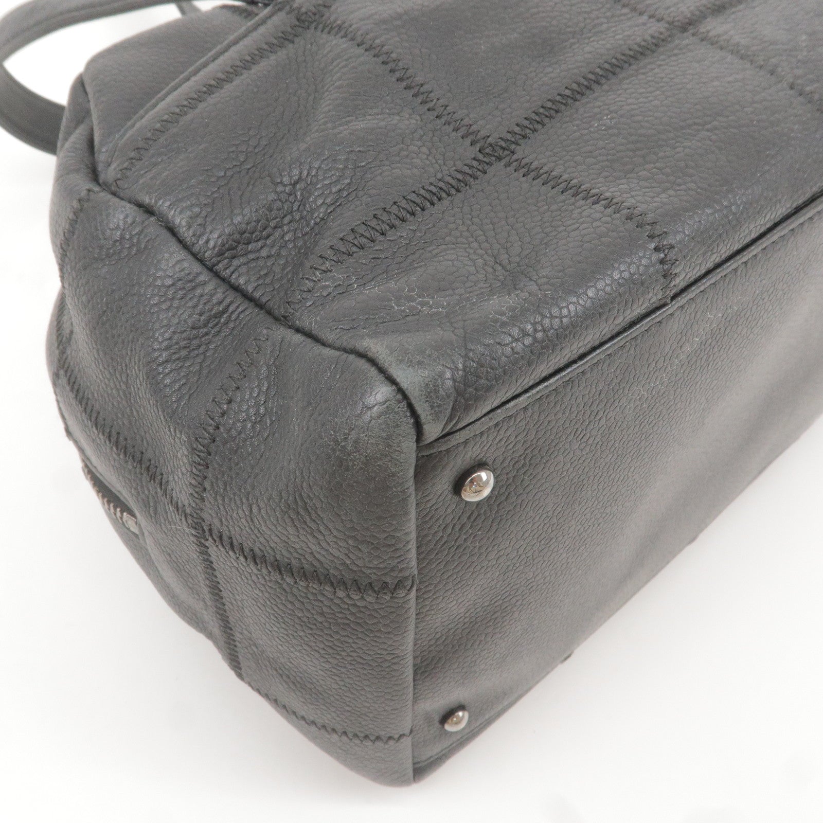 Used] Chanel CHANEL Chocolate Bar Handbag Mini Boston Bag Caviar