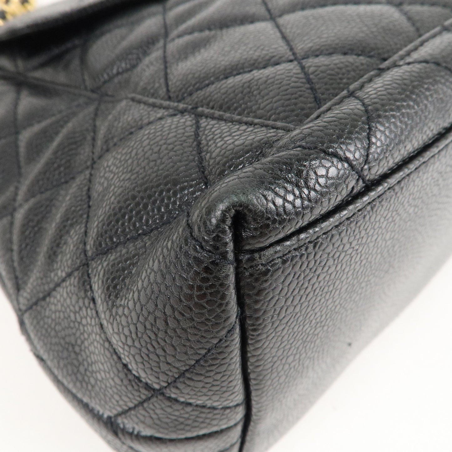 Chanel Matelasse Quilted Black Shimmer Leather Chain Shoulder Tote Bag –  Gaby's Bags