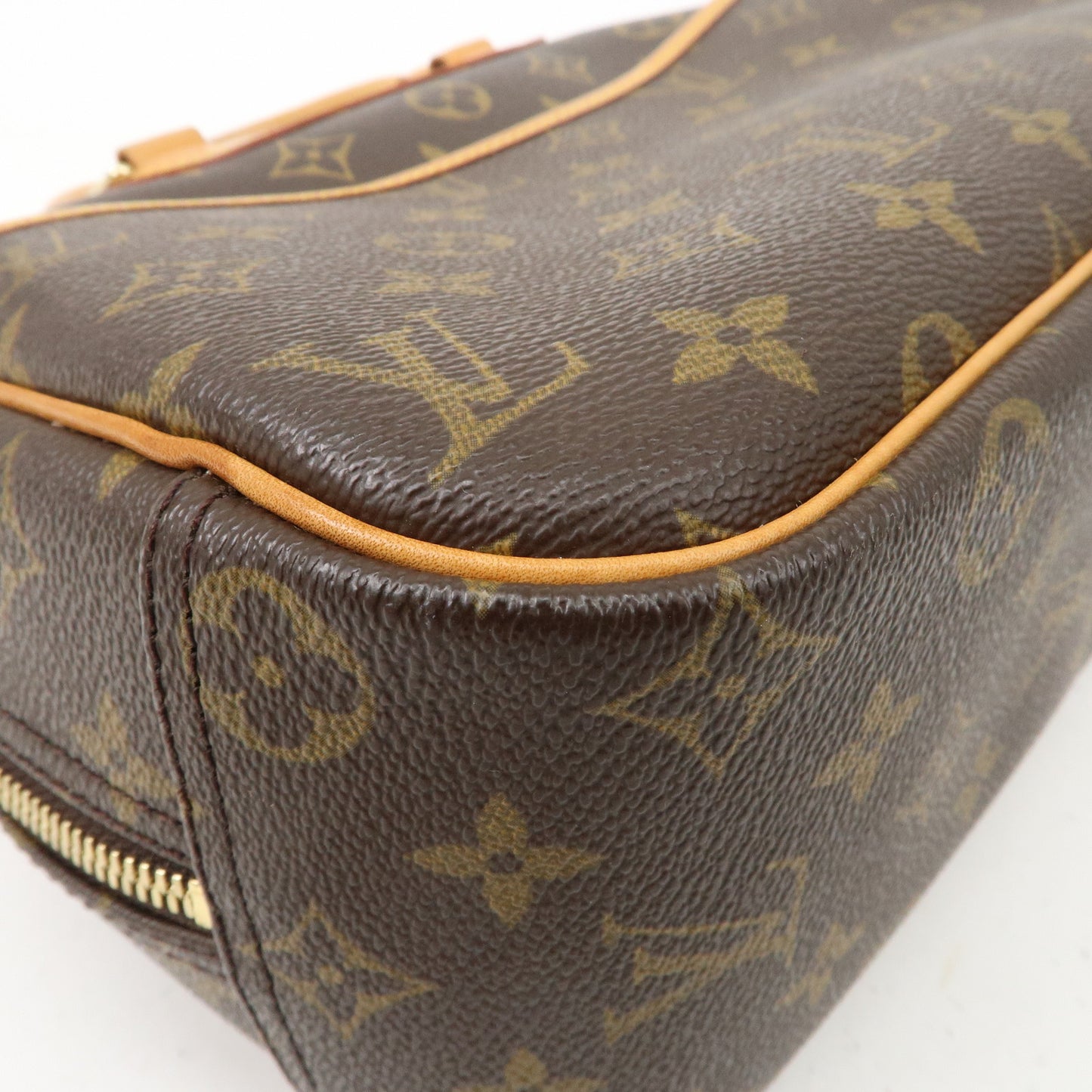 Louis Vuitton Monogram Trouville Hand Bag Brown M42228