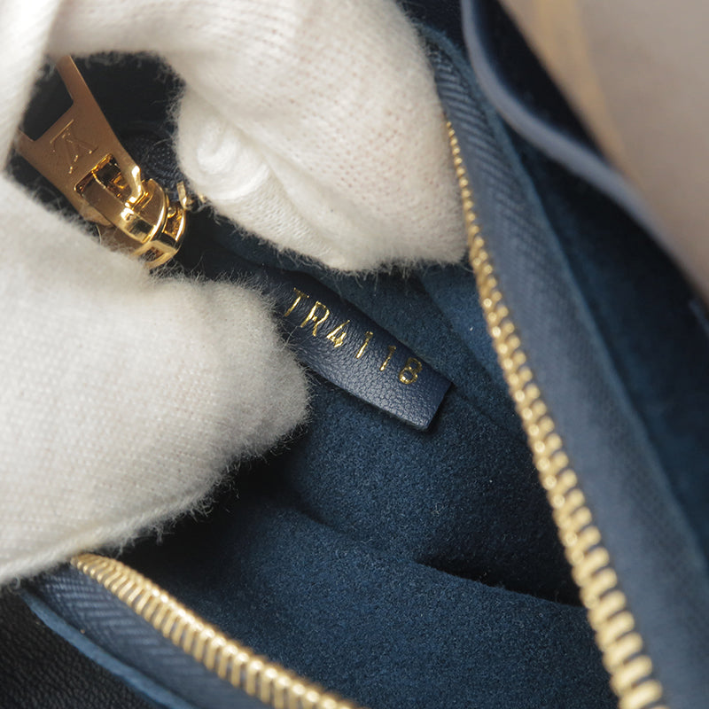 Louis Vuitton Double V Grained Leather Monogram Shoulder Bag Brown