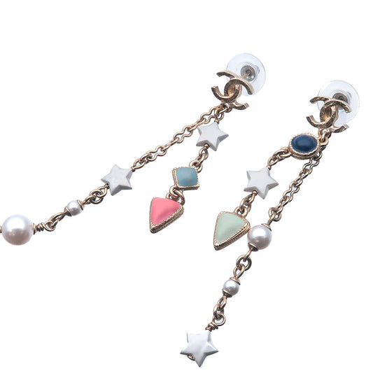 CHANEL-CoCo-Mark-Drop-Earrings-Imitation-Pearl-Champagne-Gold-A19P