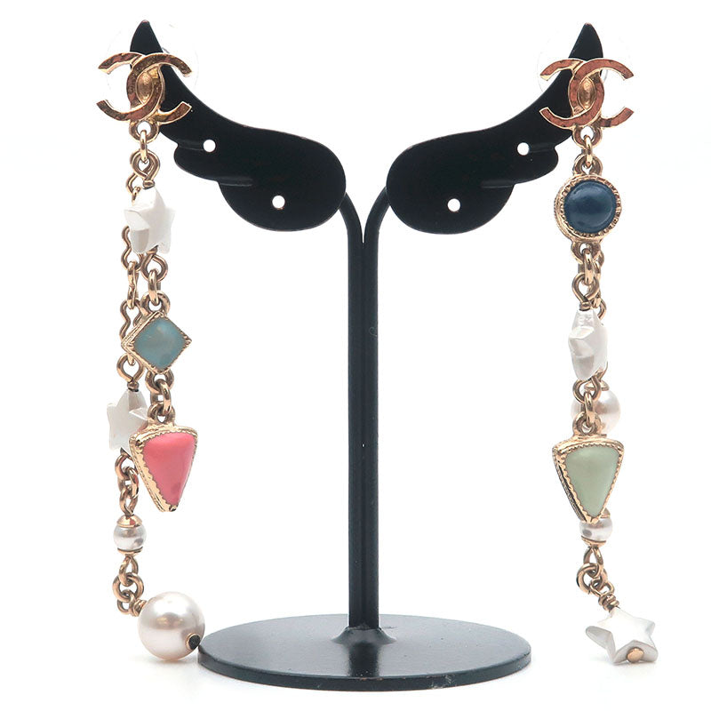 CHANEL Gold CC & Faux Pearl Clip-On Earrings India